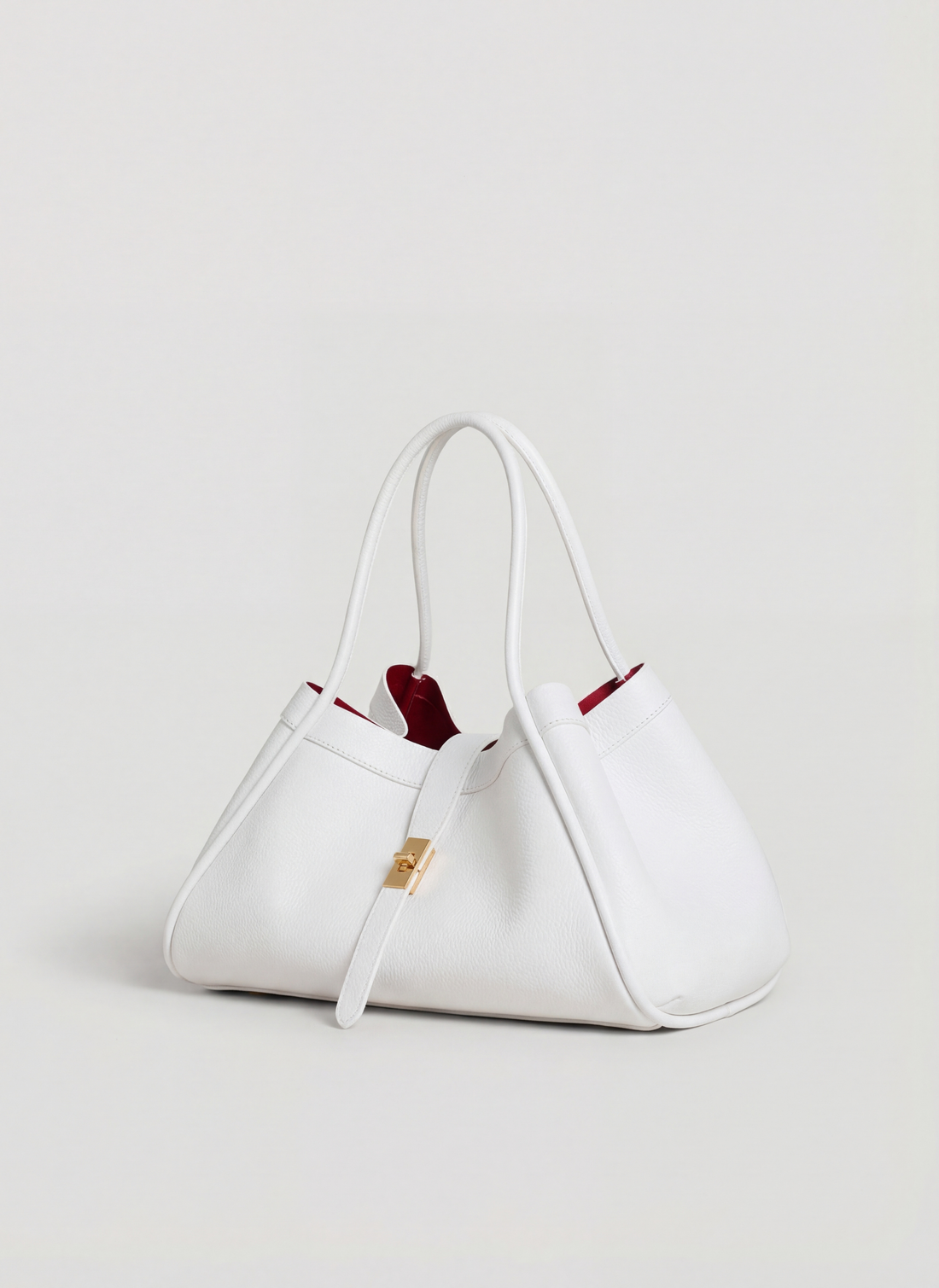 Borsa Mayfair in Pelle Togo Bianca - Voemièn