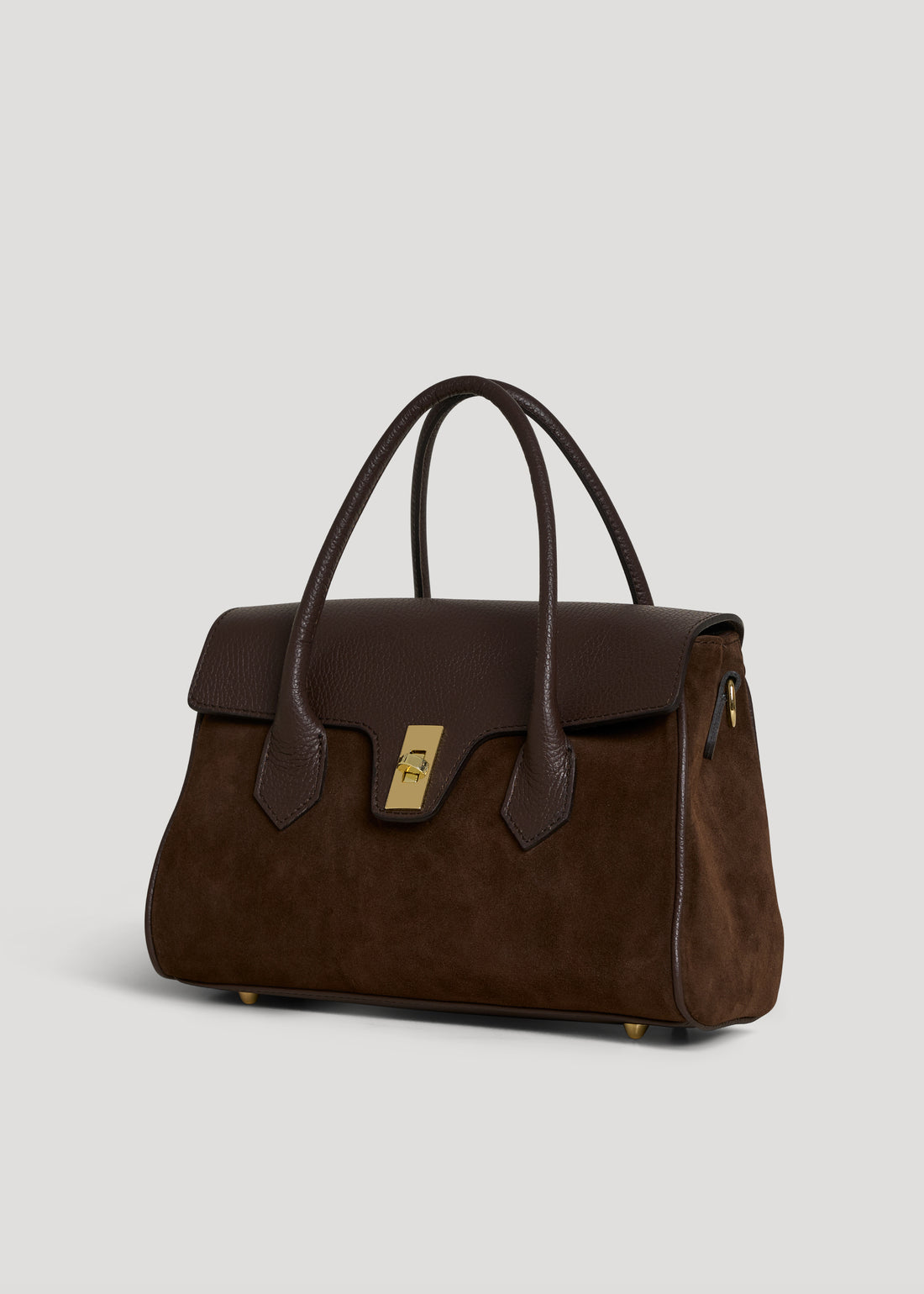 Set Cécile Camoscio e pelle Testa di moro