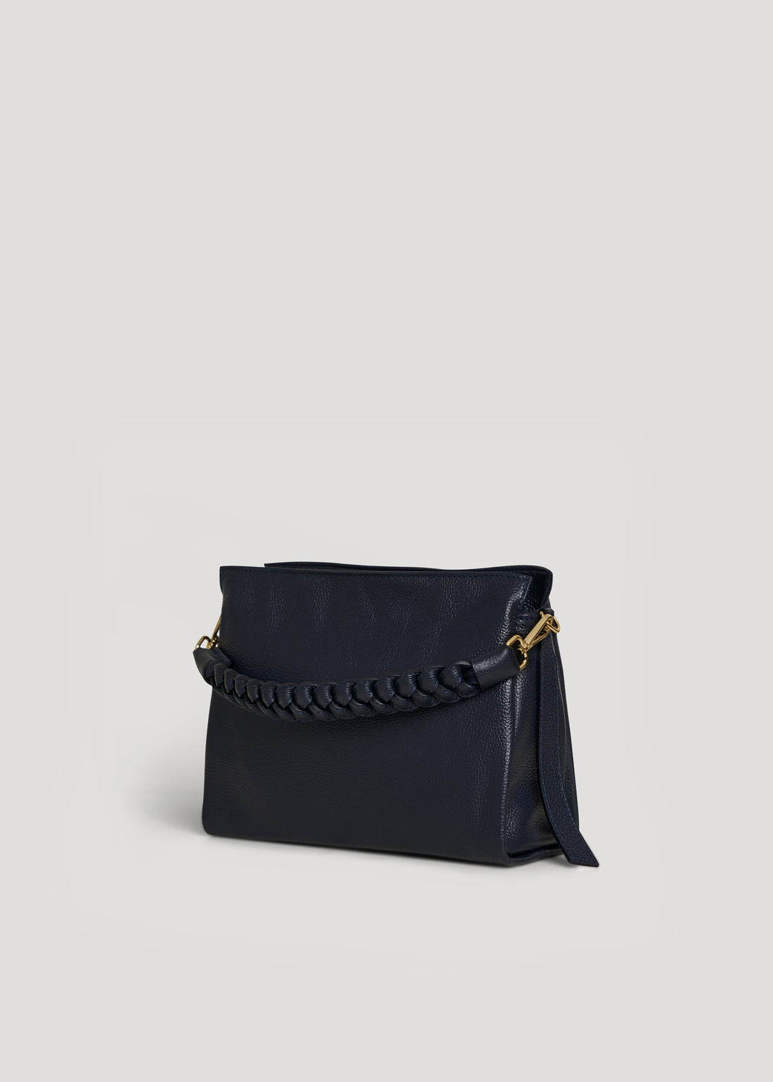 Braid Micro bag in Beige Dollaro leather