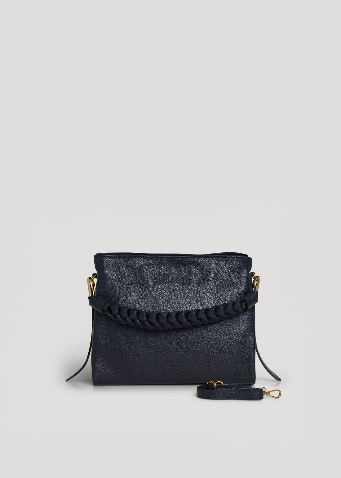 Braid Micro bag in Beige Dollaro leather