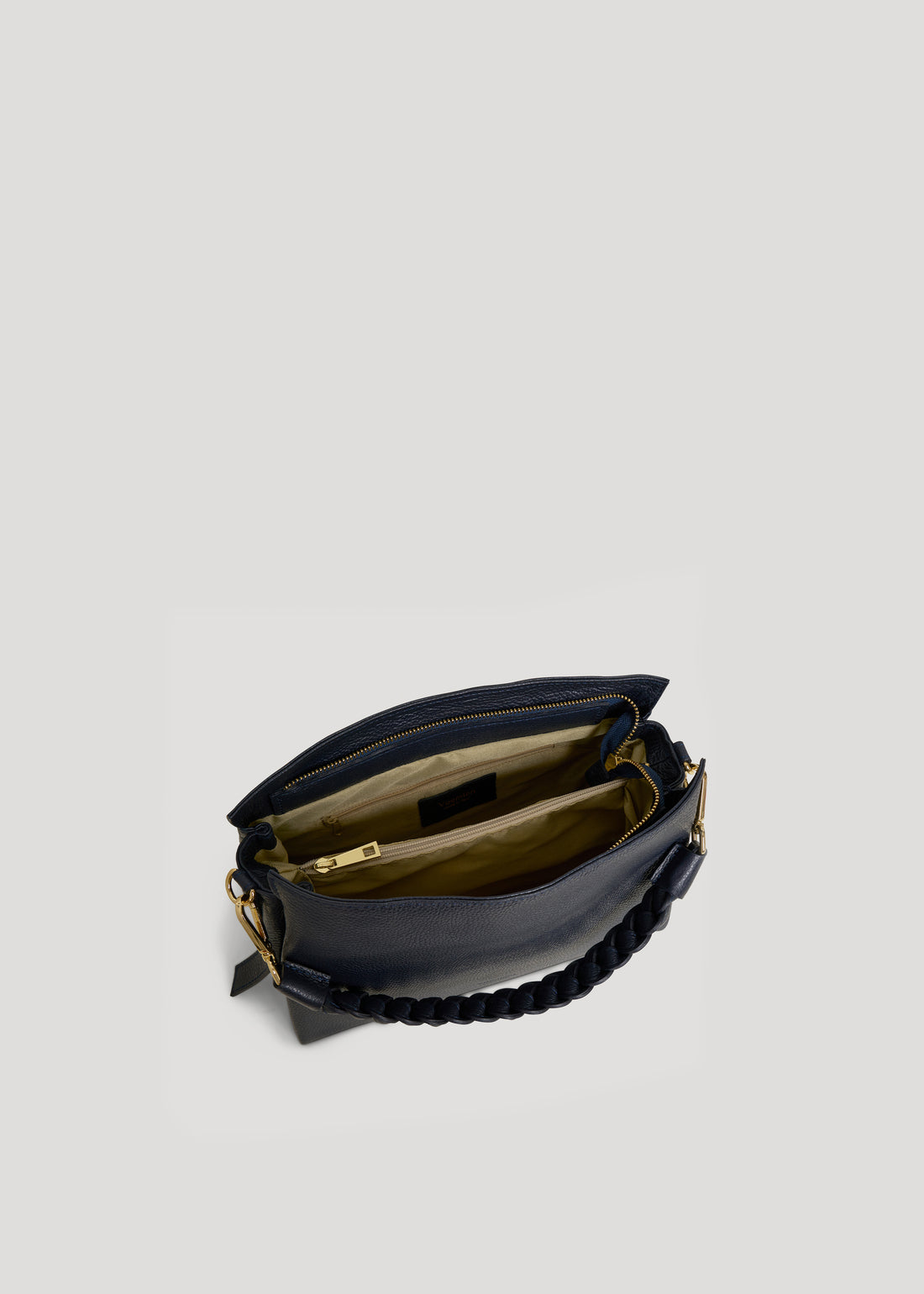 Braid Micro bag in Beige Dollaro leather