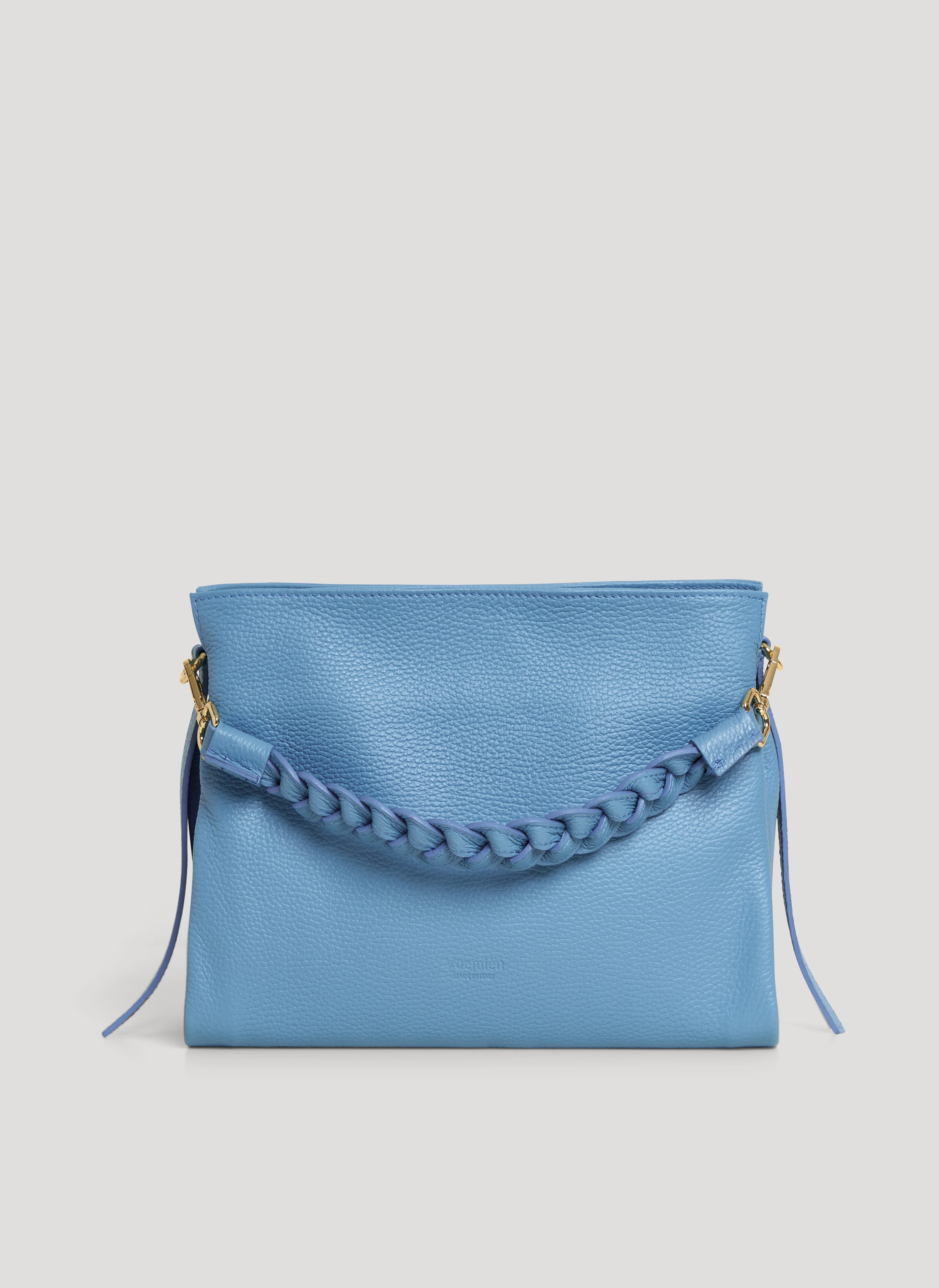Borsa Braid in Pelle Dollaro Denim - Voemièn