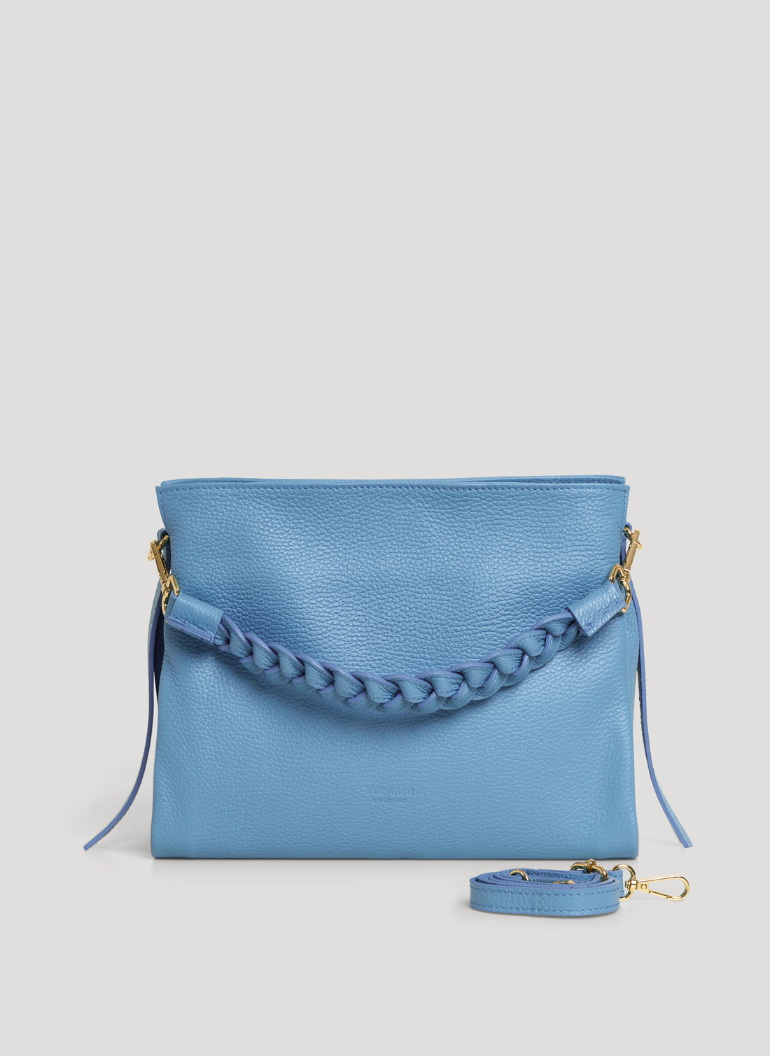 Borsa Braid in Pelle Dollaro Denim - Voemièn