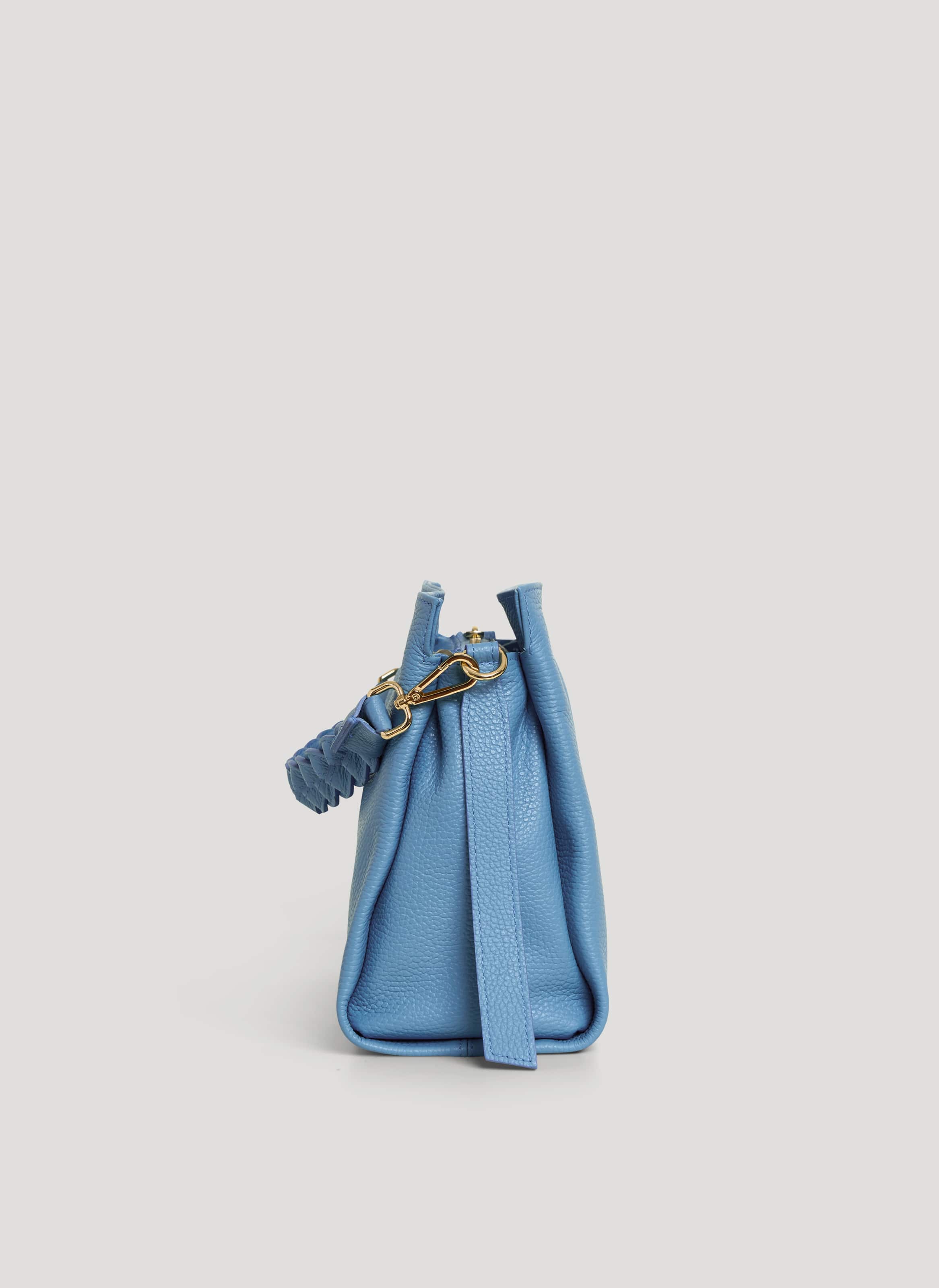 Borsa Braid in Pelle Dollaro Denim - Voemièn