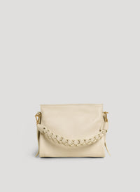 Braid Micro bag in Beige Dollaro leather