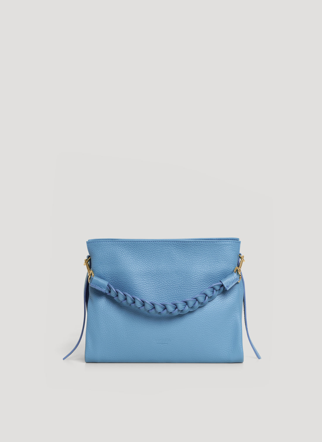 Borsa Braid Micro in Pelle Dollaro Denim - Voemièn