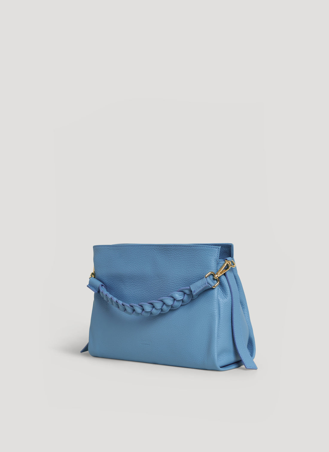 Borsa Braid Micro in Pelle Dollaro Denim - Voemièn
