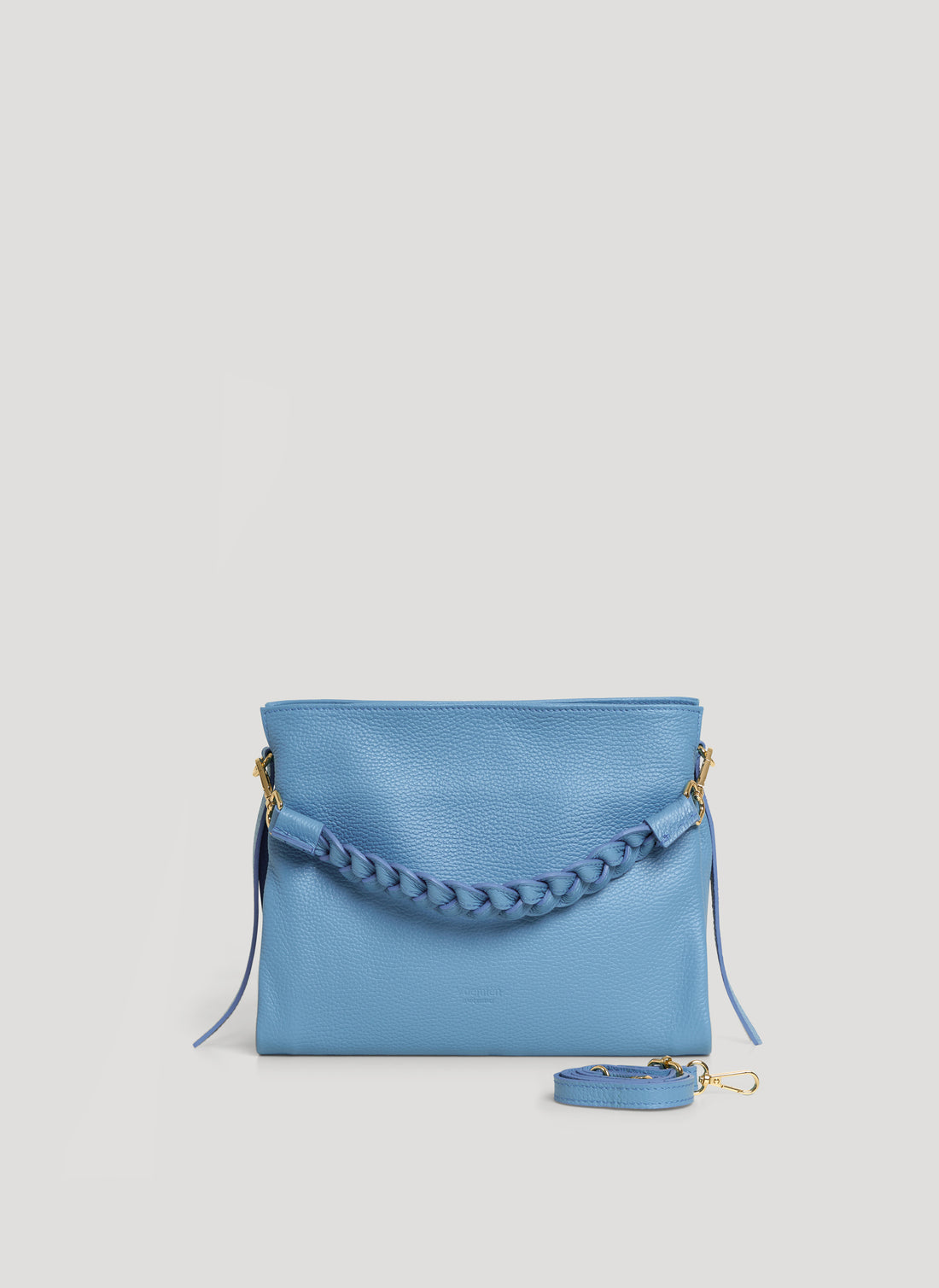 Borsa Braid Micro in Pelle Dollaro Denim - Voemièn