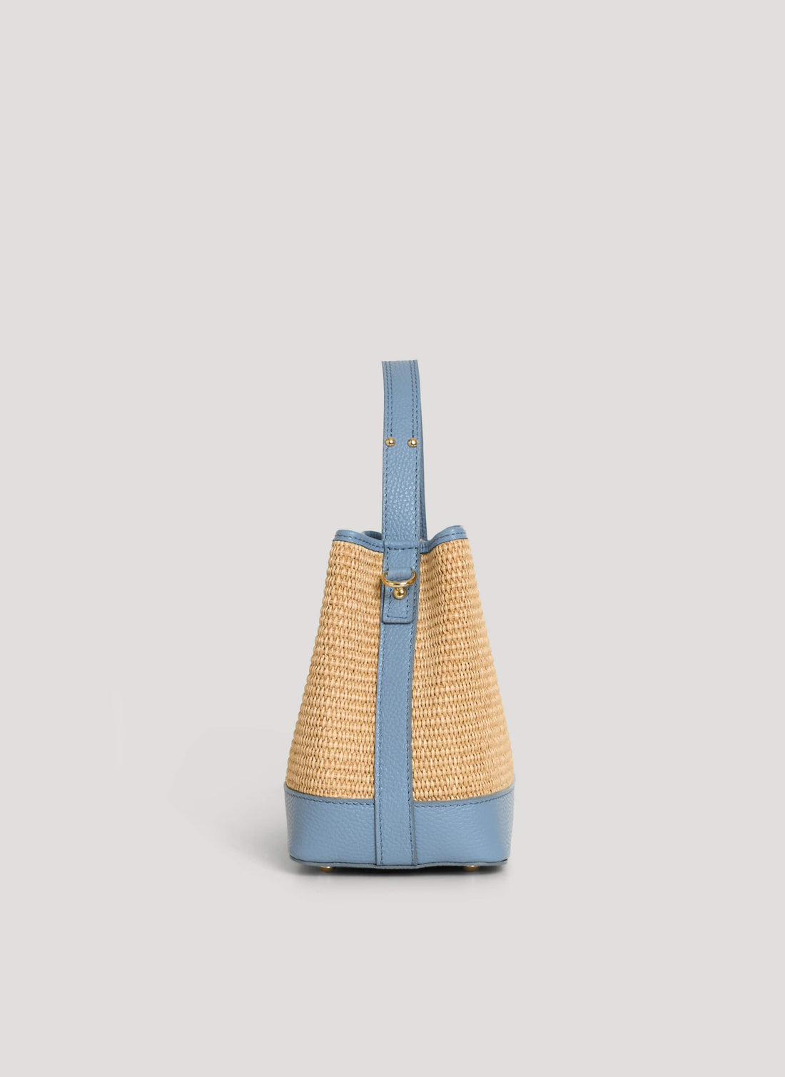 Borsa Kendy in pelle e rafia Denim - Voemièn