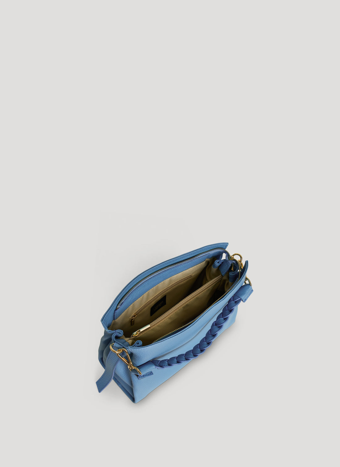 Borsa Braid Micro in Pelle Dollaro Denim - Voemièn