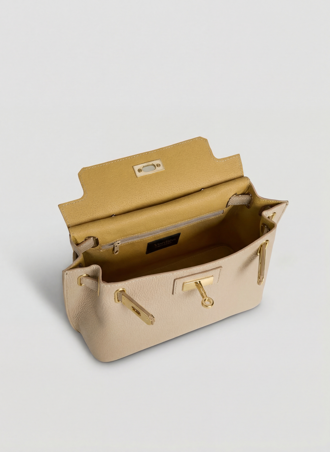 Borsa Giselle in Pelle Dollaro Beige - Voemièn