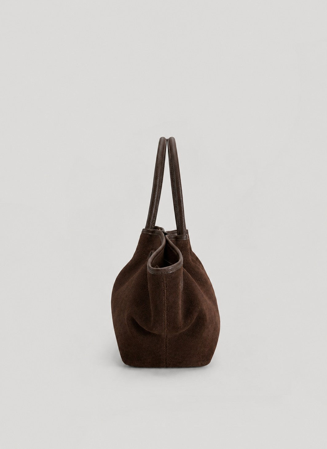 Borsa Brickell in Camoscio e Pelle Testa di moro