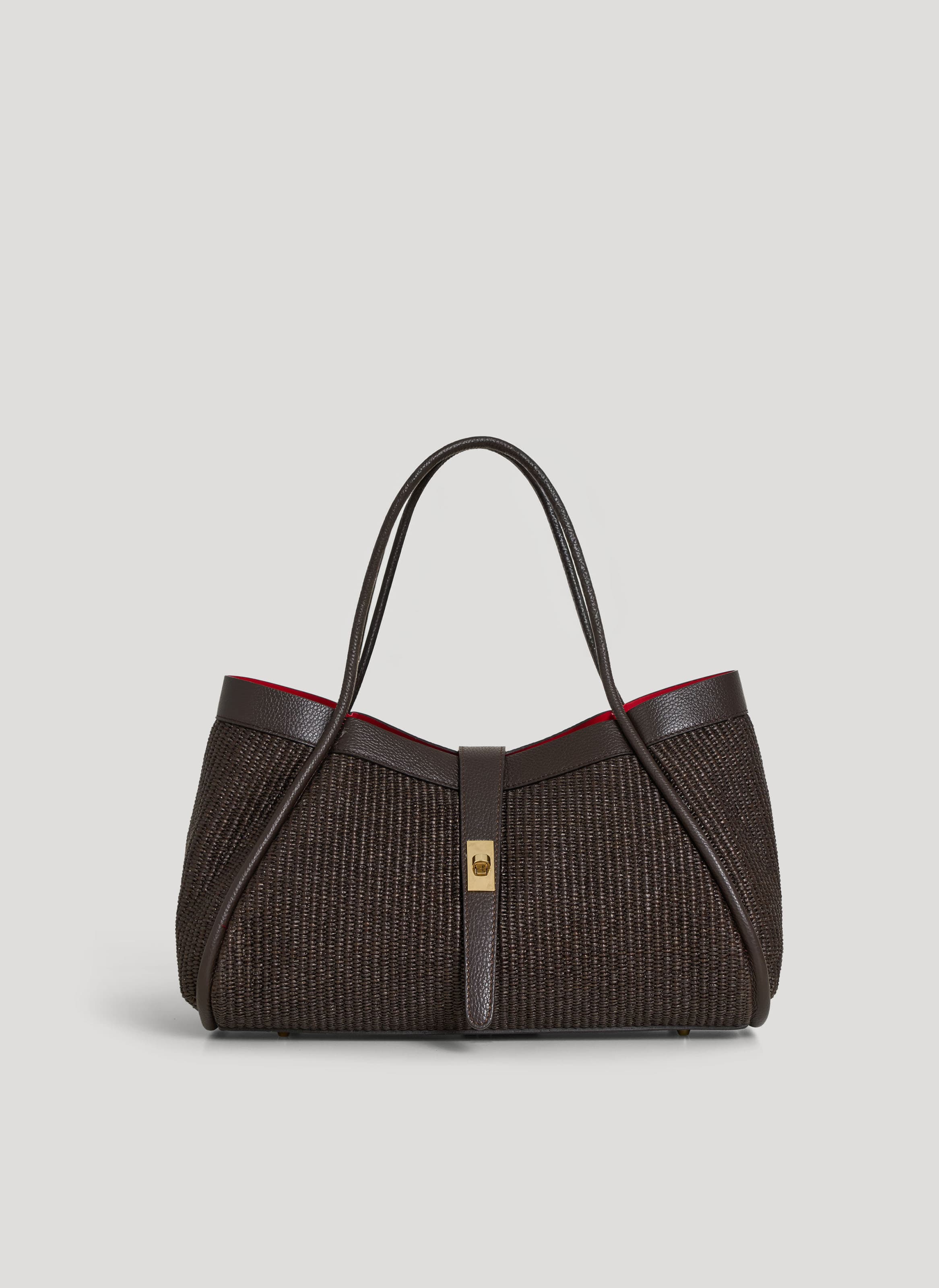 Borsa Mayfair in Pelle e Rafia Limited Edition Testa di Moro - Voemièn