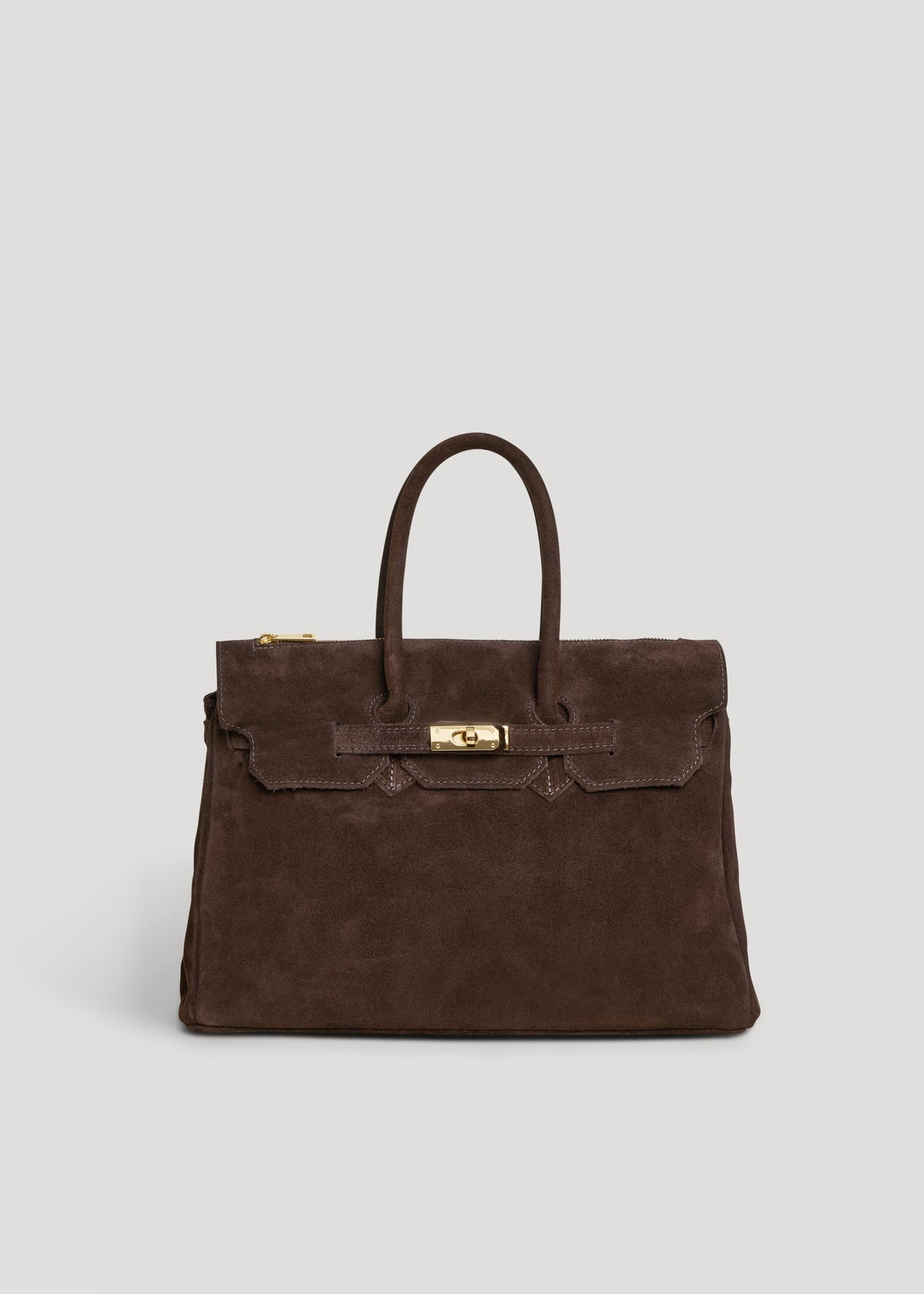 Shopper In Pelle Scamosciata AMBRA WL810 – Borsa XL A Tracolla, Made In Italy, Capiente E Resistente