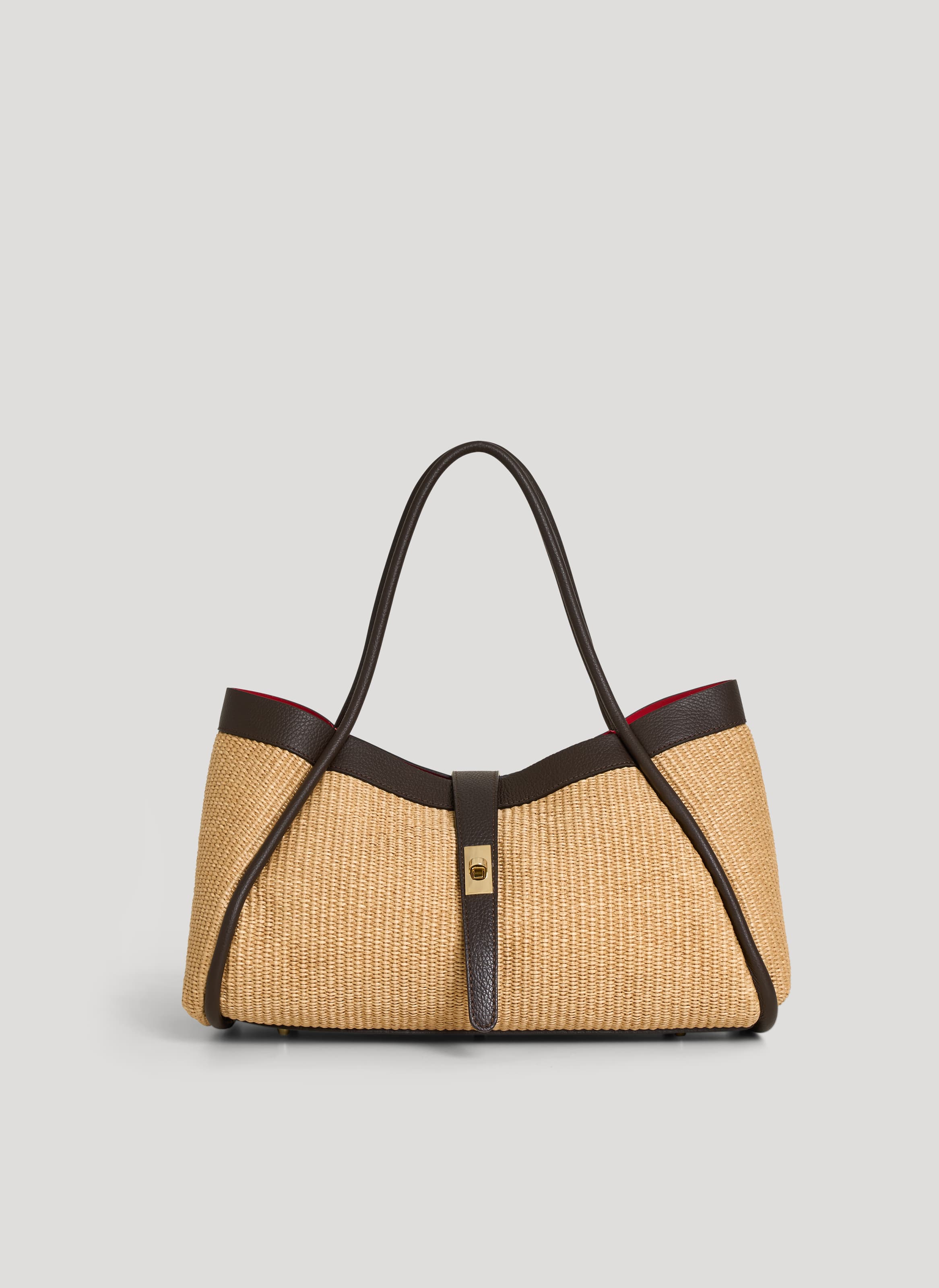 Borsa Mayfair in pelle e Rafia Testa di Moro - Voemièn