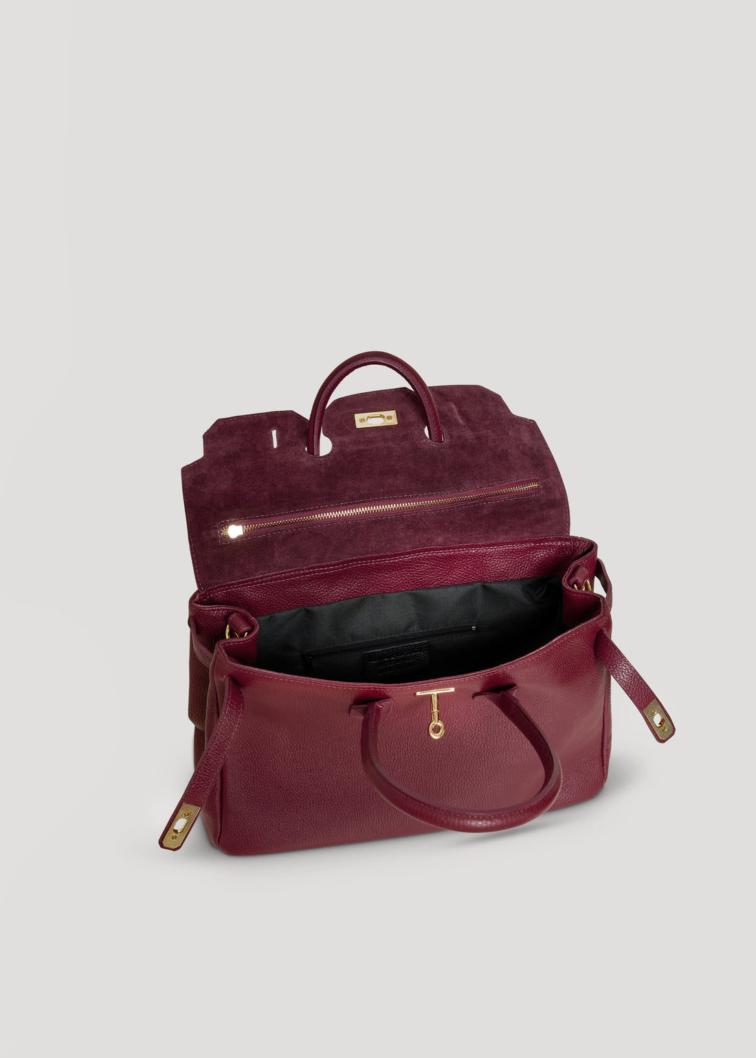 Borsa Elizabeth in Pelle Togo Borgogna