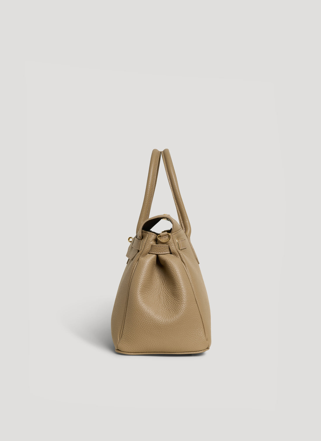 Borsa Elizabeth in Pelle Togo Taupe Chiaro - Voemièn