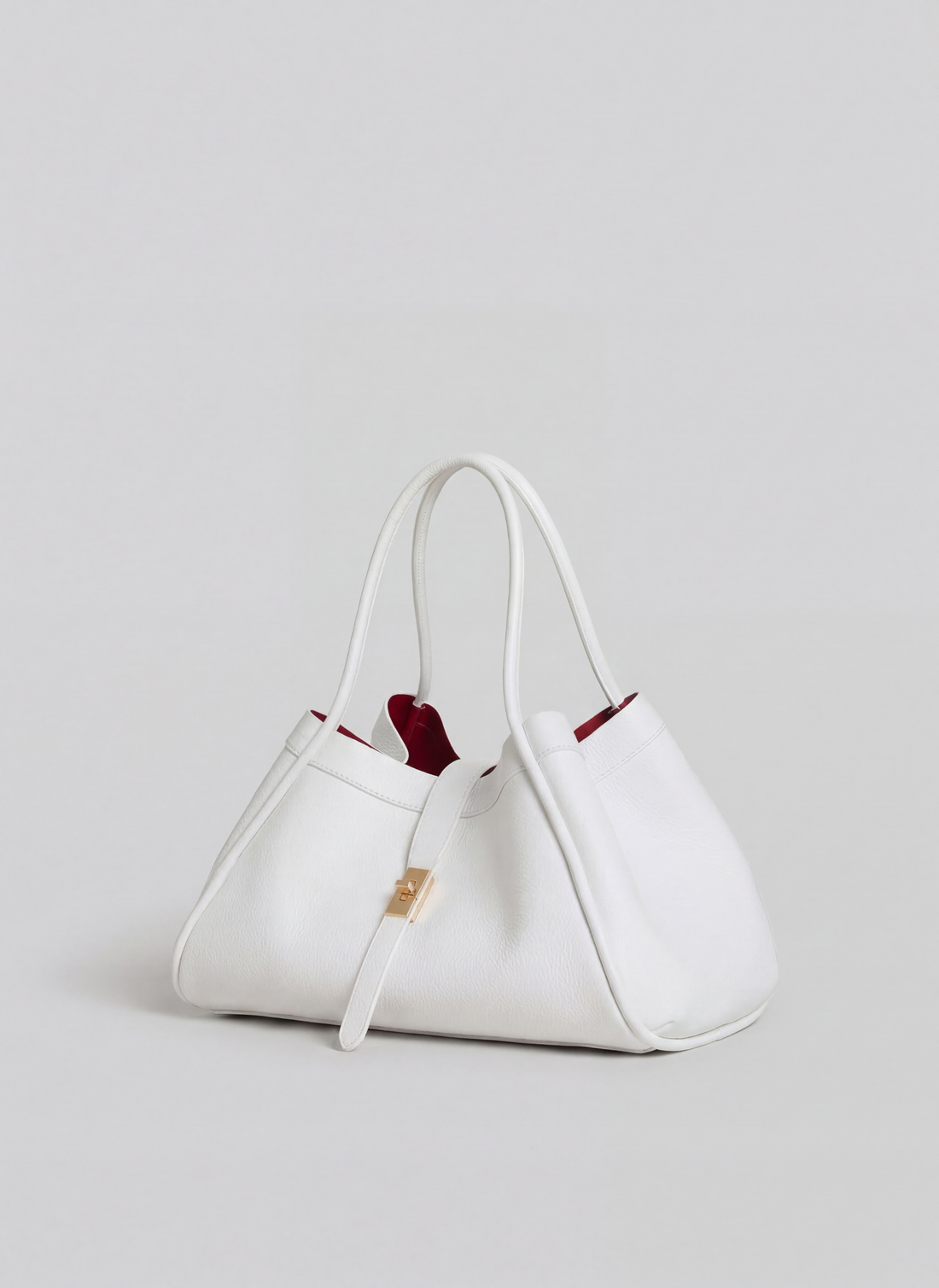 Borsa Mayfair Micro in Pelle Togo Bianca - Voemièn