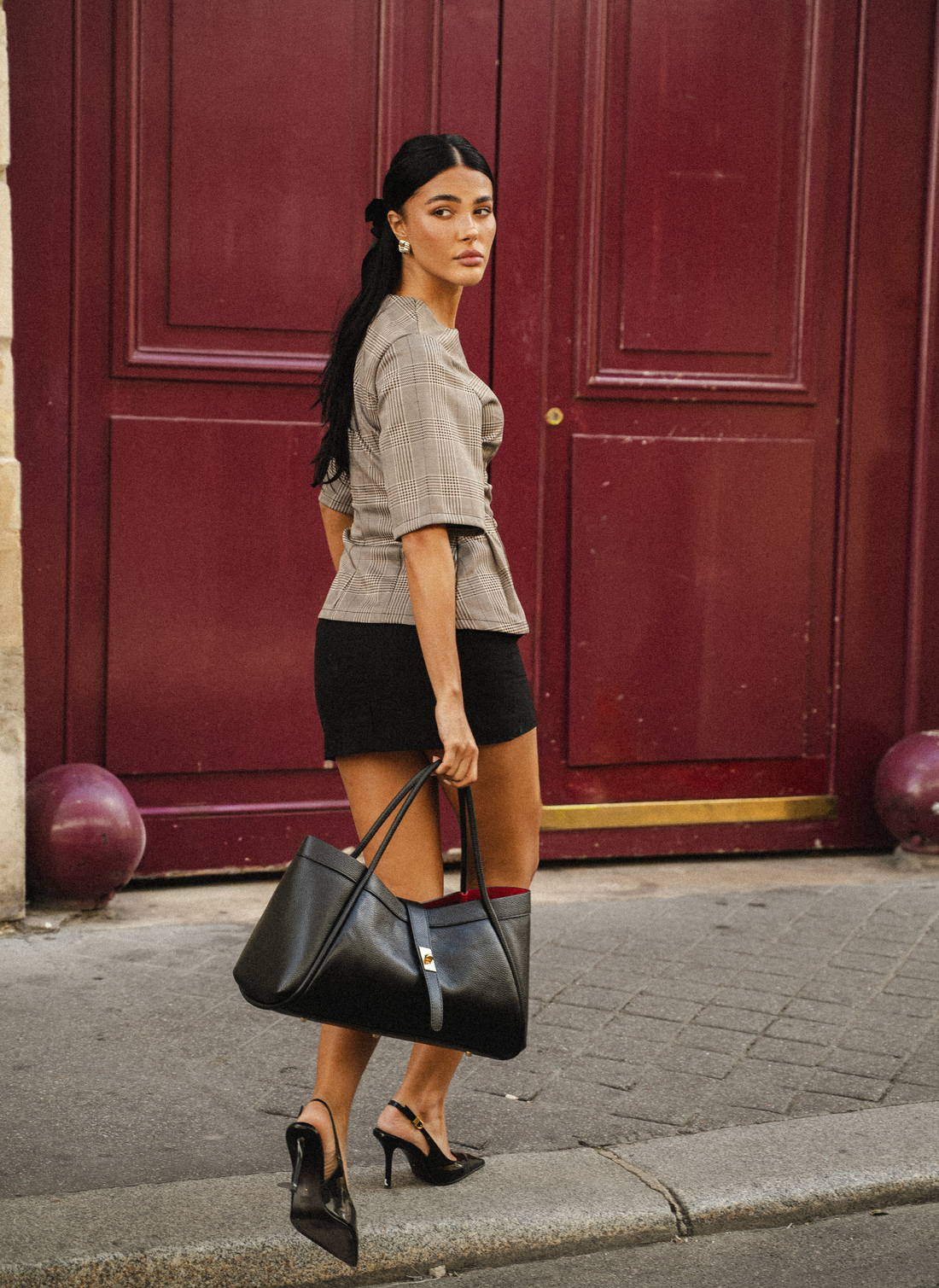 Bamboo Babe bag in Beige Dollar leather