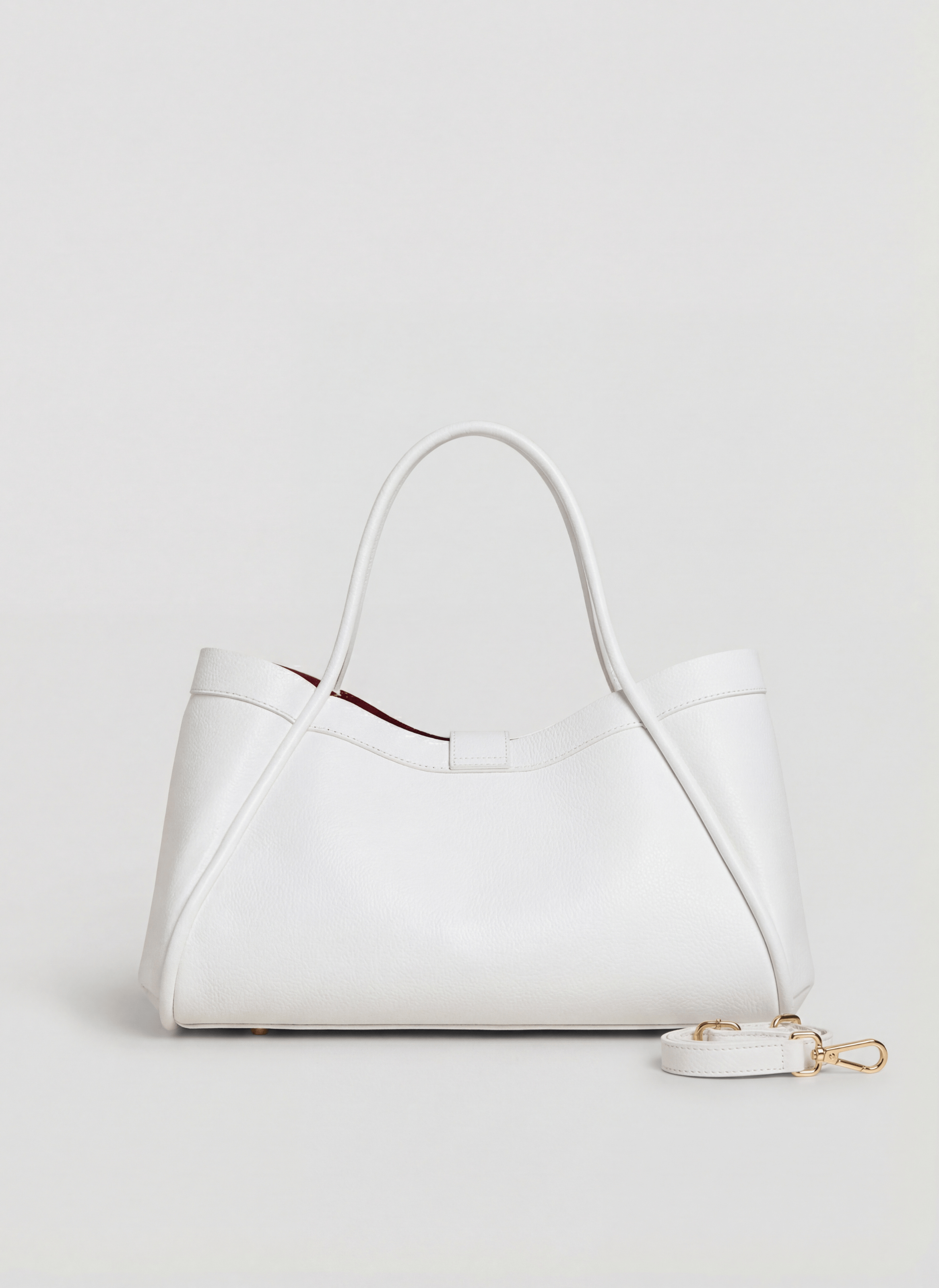 Borsa Mayfair in Pelle Togo Bianca - Voemièn