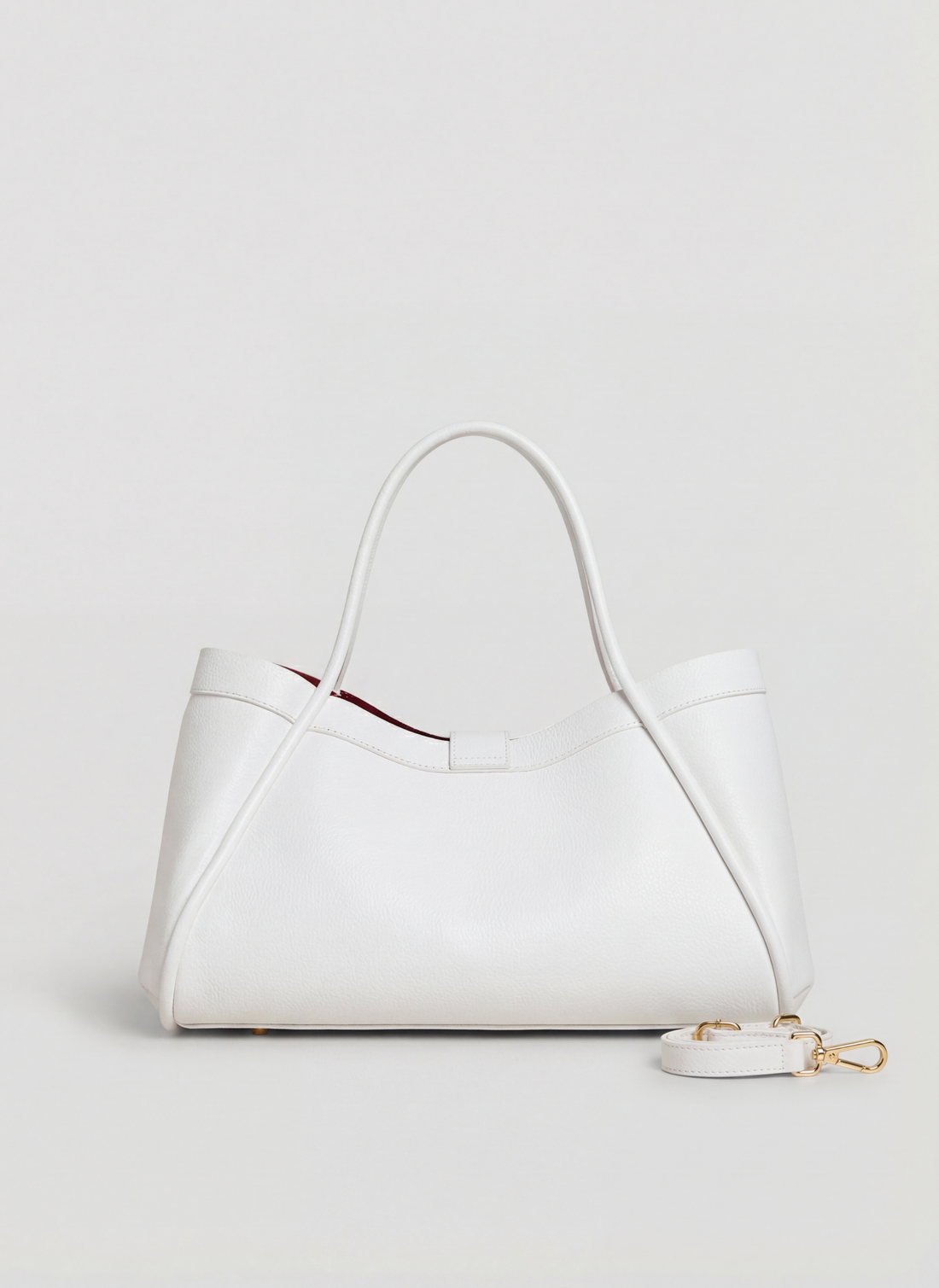 Borsa Mayfair in Pelle Togo Bianca - Voemièn