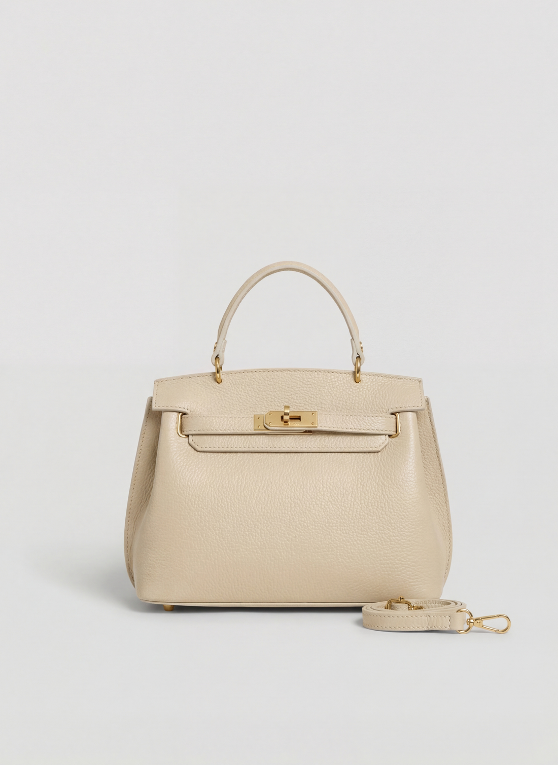 Borsa Giselle in Pelle Dollaro Beige - Voemièn
