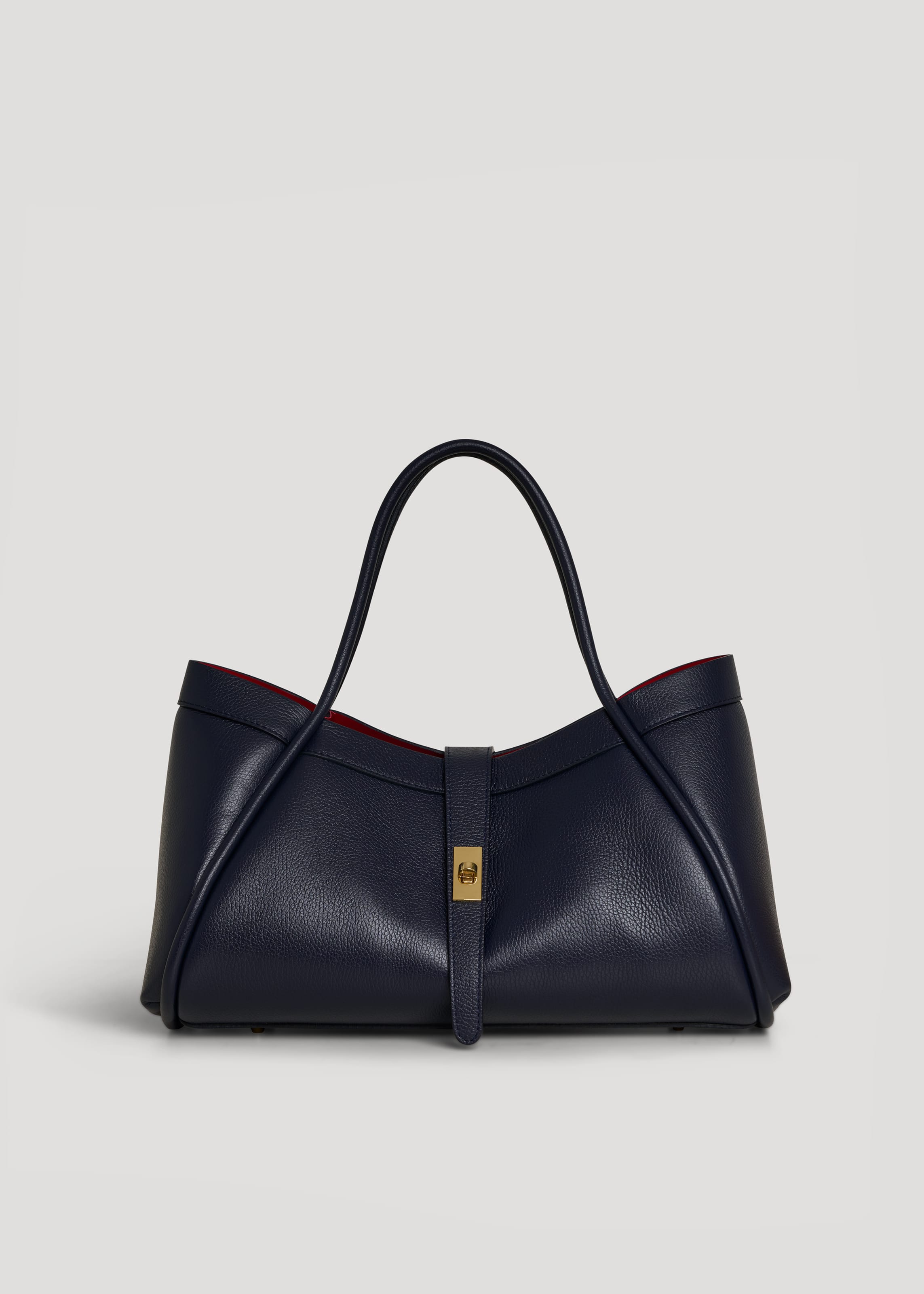 Borsa Mayfair in Pelle Togo Blu Navy - Voemièn