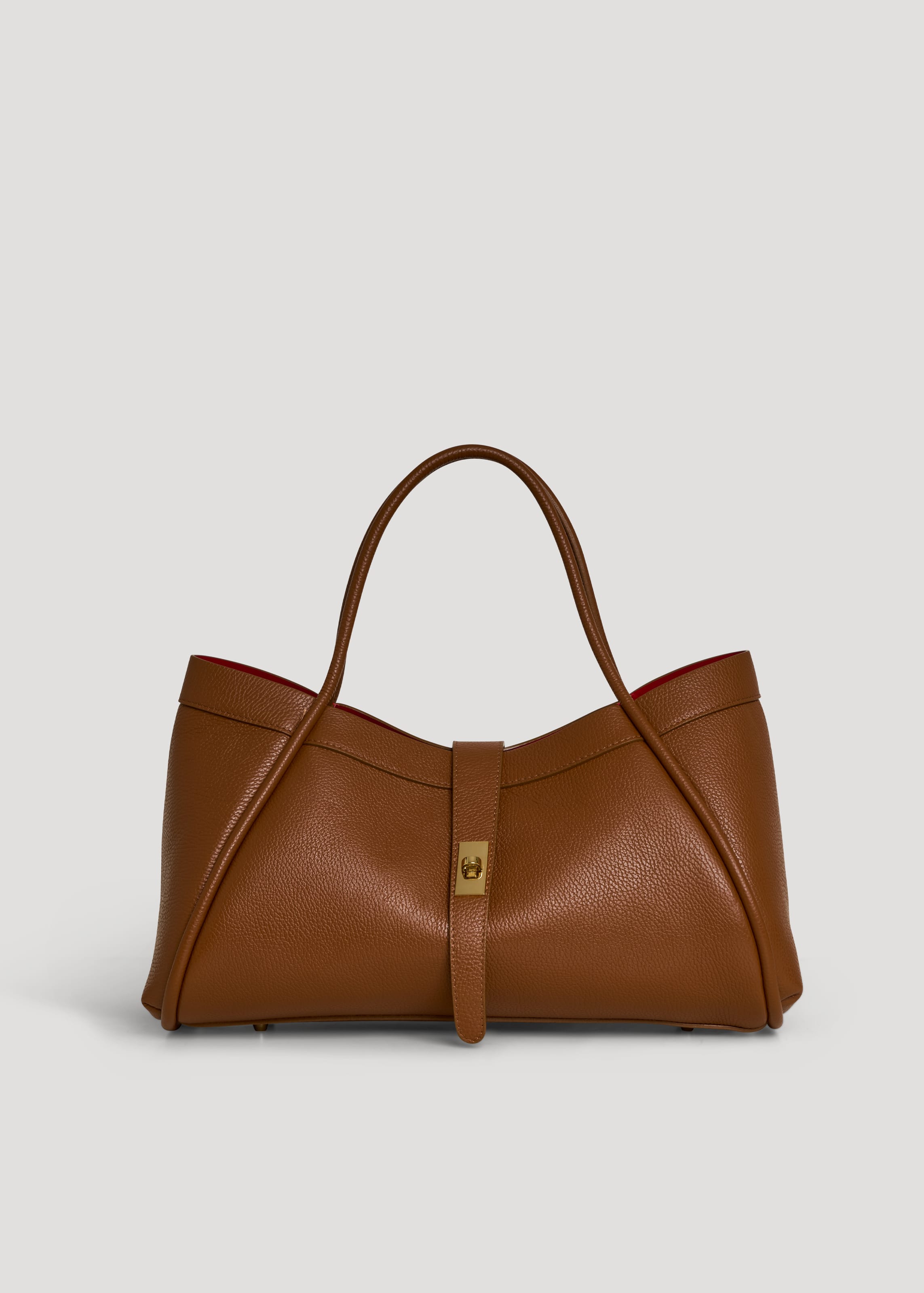Borsa Mayfair in Pelle Togo Cuoio - Voemièn