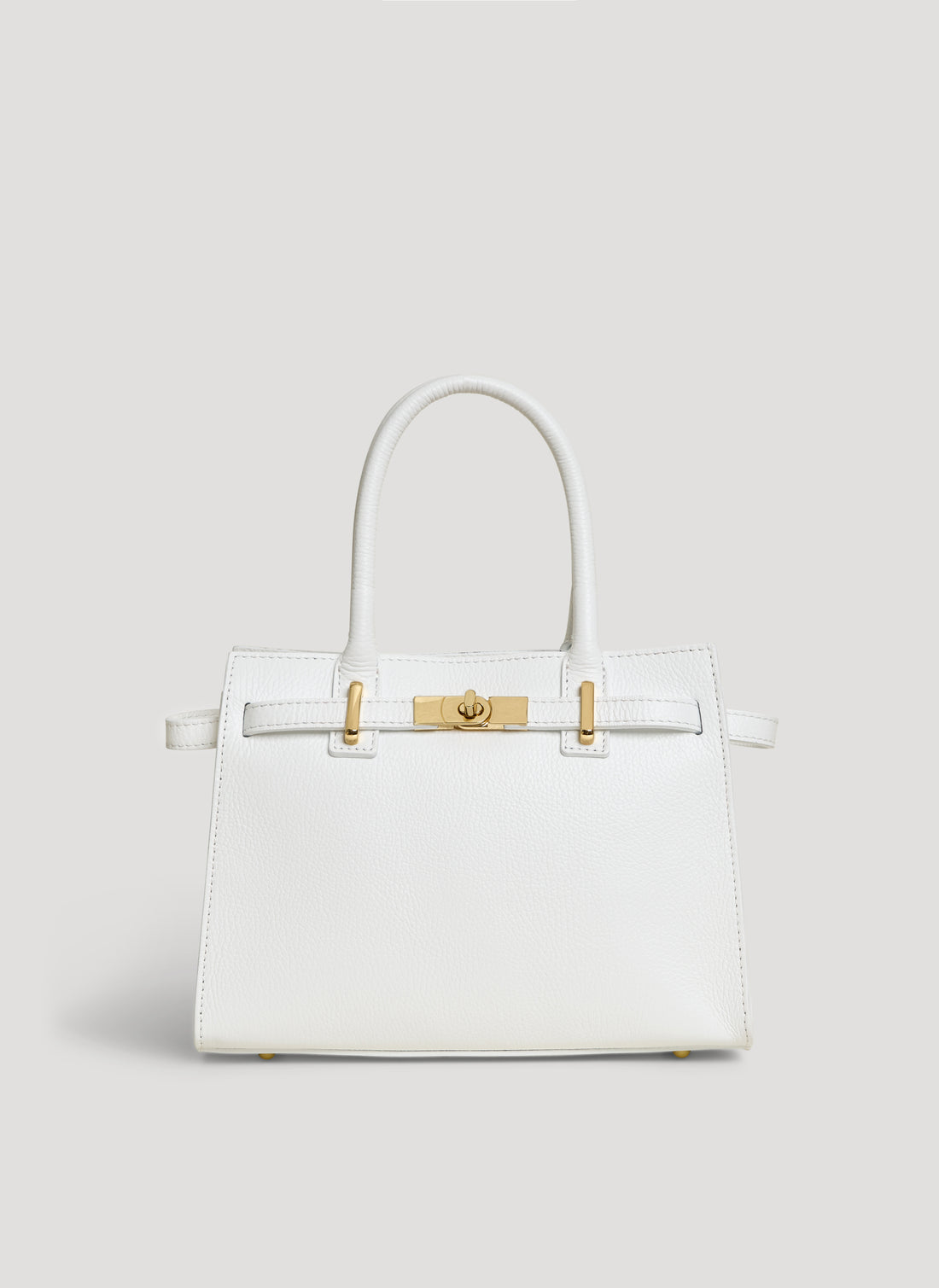 Borsa Grace in pelle Togo Bianca - Voemièn