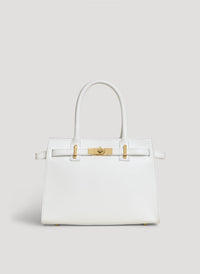 White Togo Leather Grace Bag