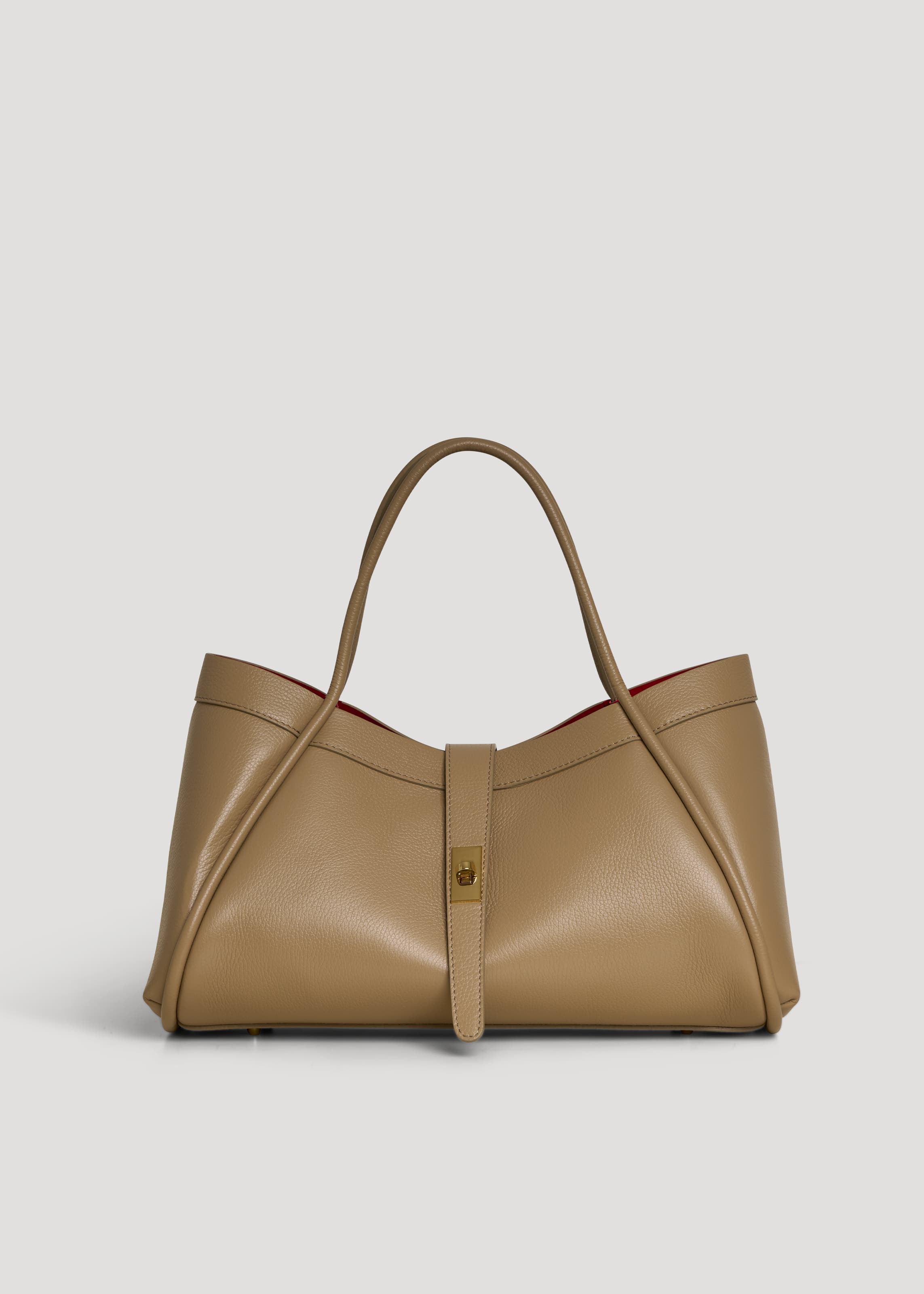 Borsa Mayfair in Pelle Togo Taupe - Voemièn