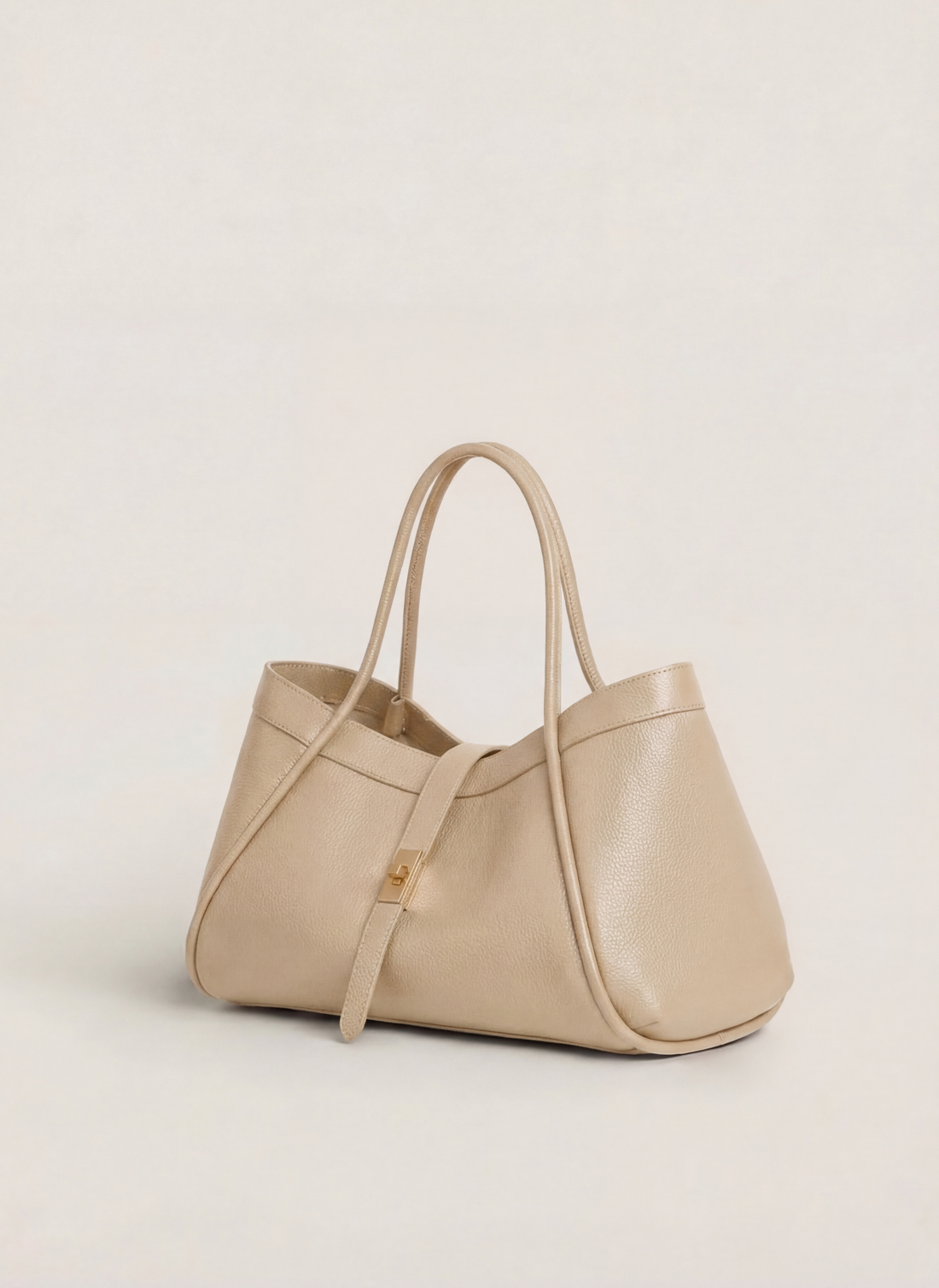 Borsa Mayfair Micro in Pelle Togo Beige - Voemièn