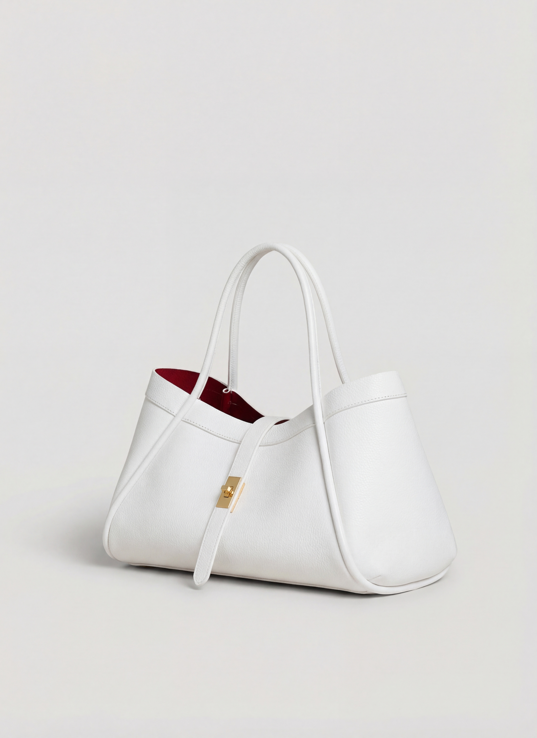 Borsa Mayfair in Pelle Togo Bianca - Voemièn