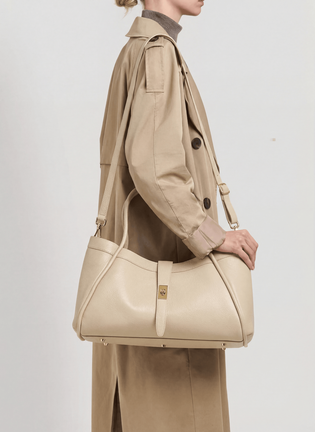 Set Mayfair in Pelle Dollaro Crema - Voemièn