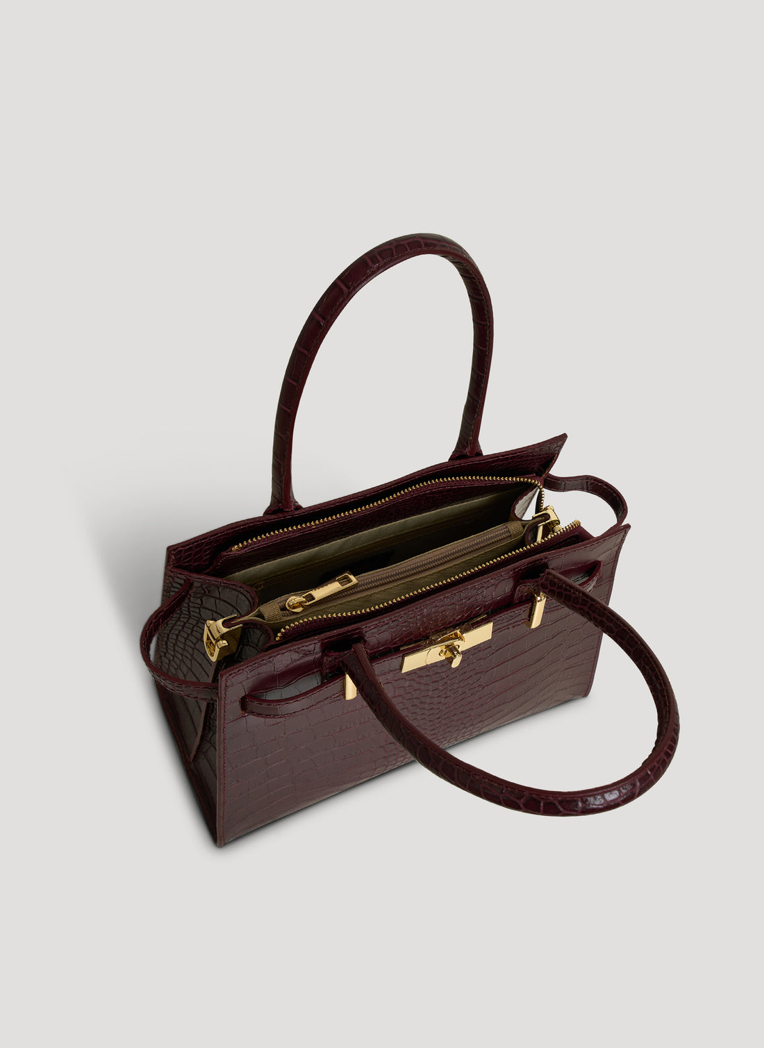 Borsa Grace limited edition in Pelle Coco Borgogna - Voemièn