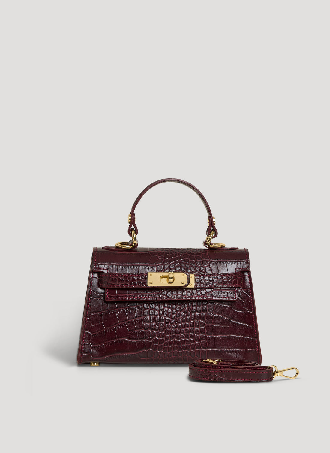 Borsa Victoria limited edition in Pelle Coco Borgogna - Voemièn