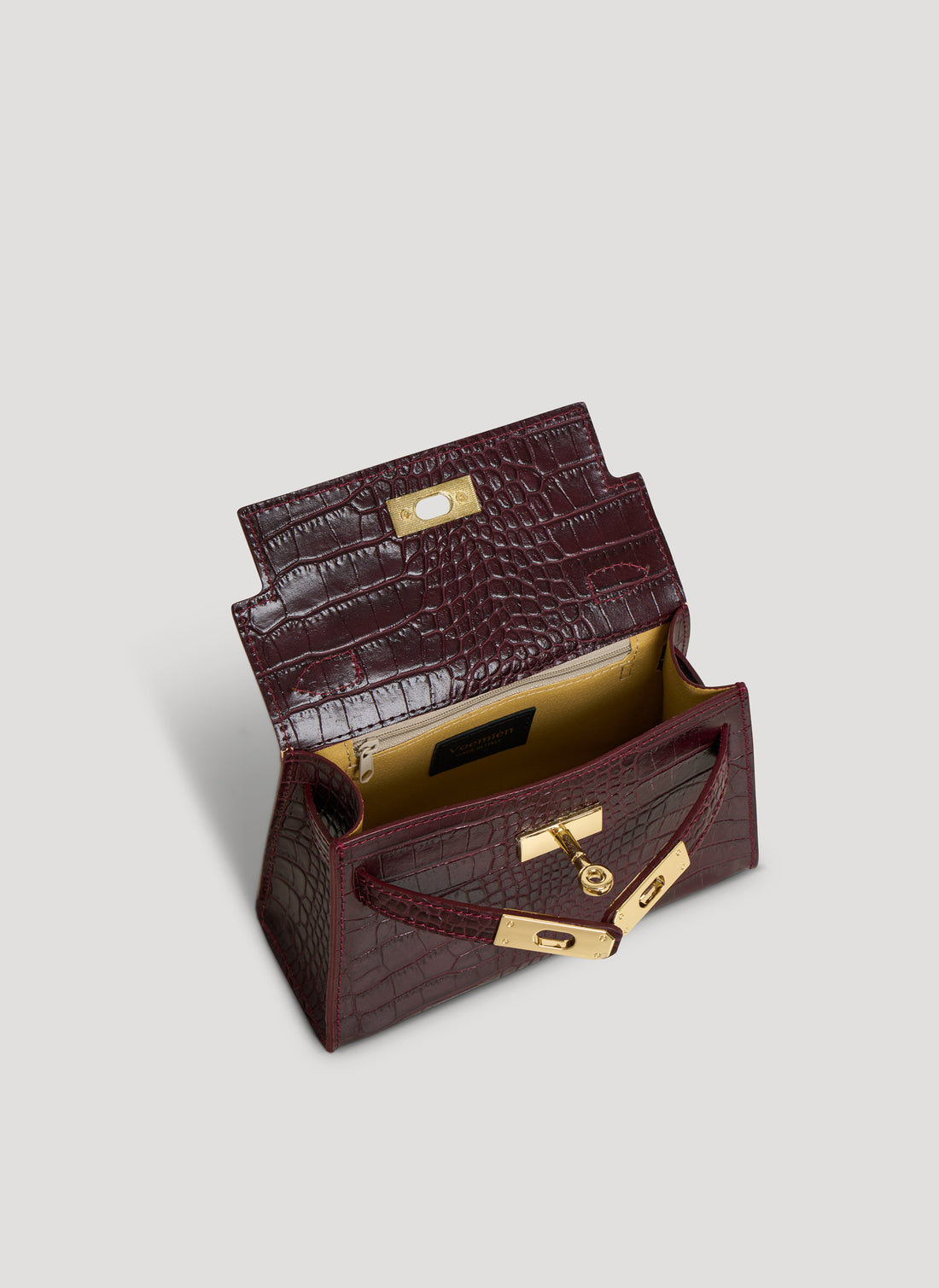 Borsa Victoria limited edition in Pelle Coco Borgogna - Voemièn