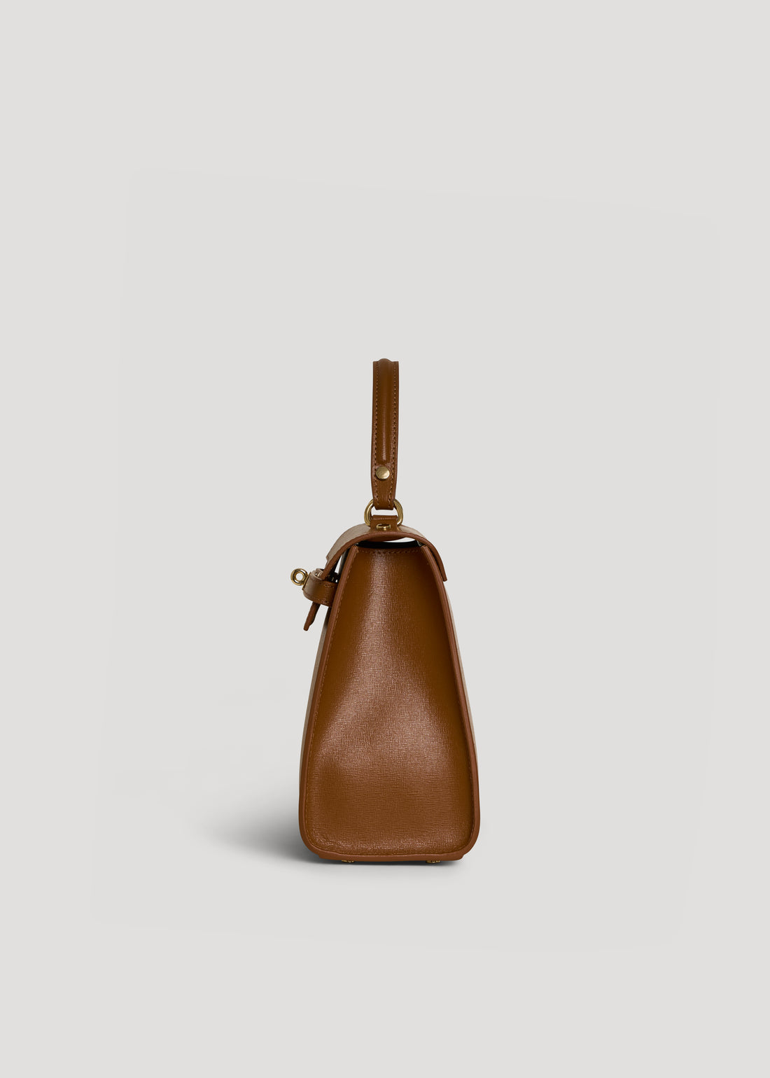 Borsa Zaira in Vera pelle Saffiano Cuoio chiaro