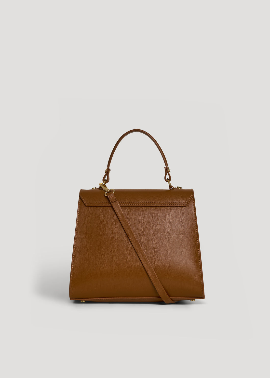 Borsa Zaira in Vera pelle Saffiano Cuoio chiaro