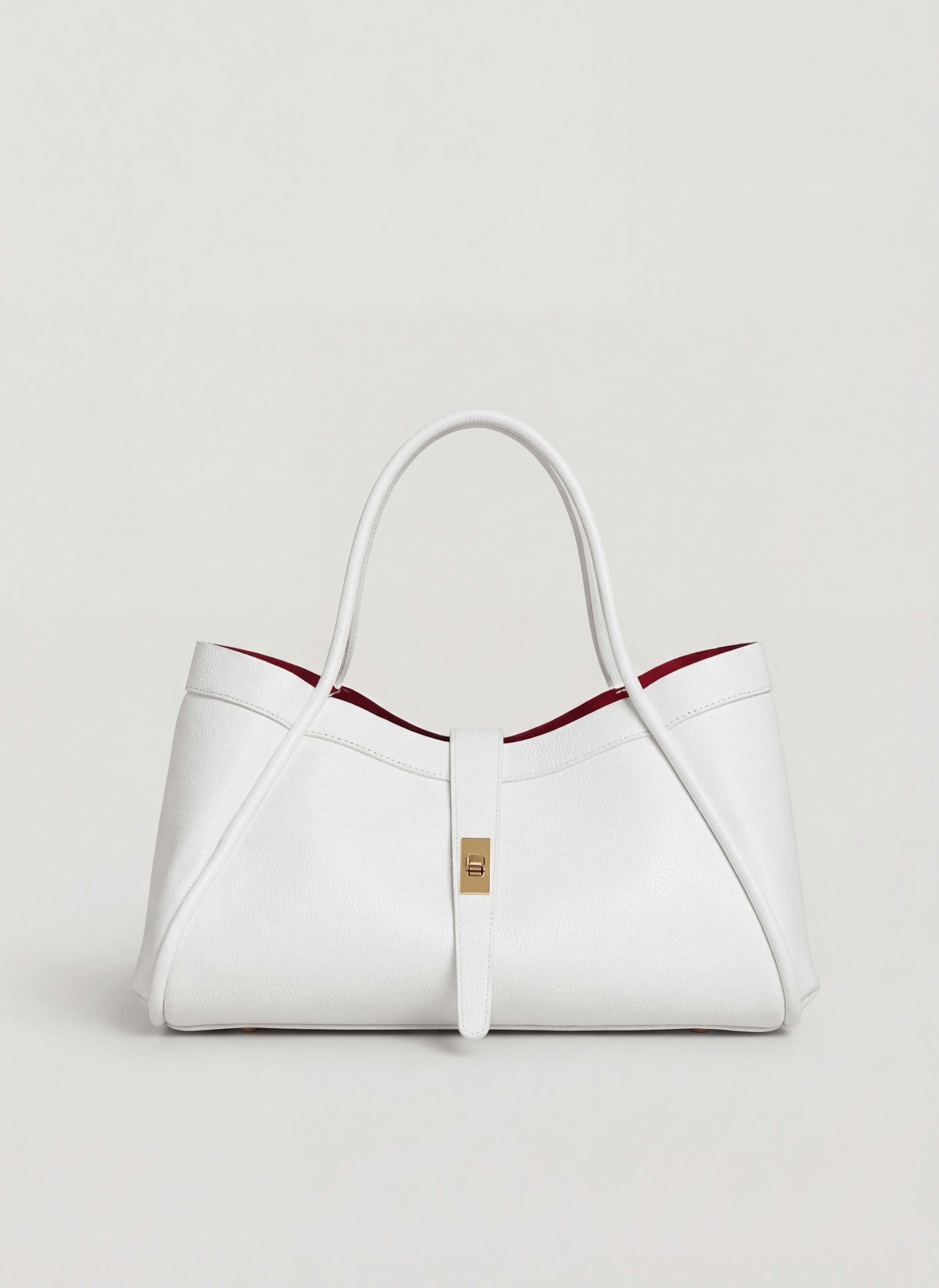 Borsa Mayfair in Pelle Togo Bianca - Voemièn