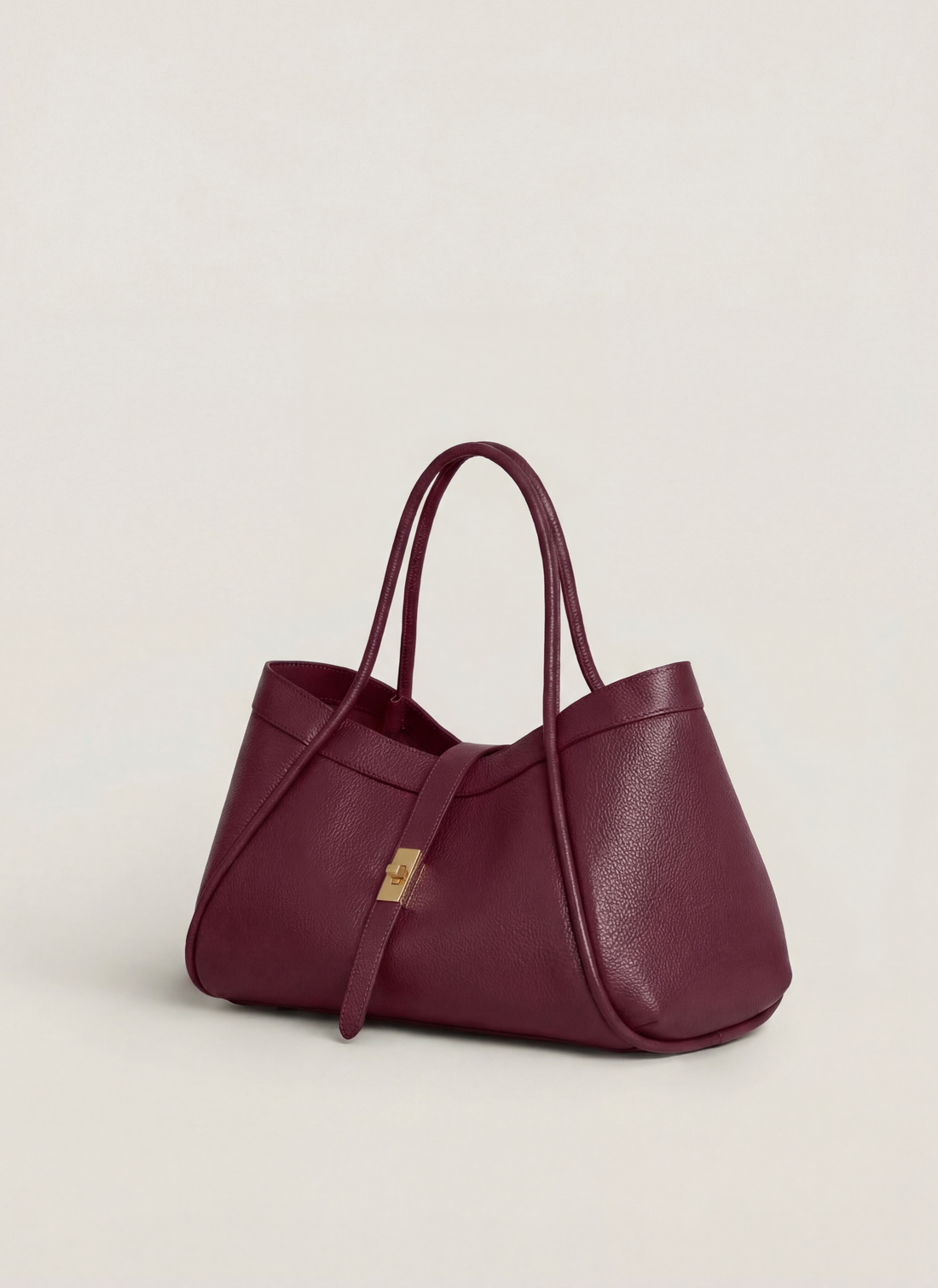 Borsa Mayfair Micro in Pelle Togo Borgogna - Voemièn