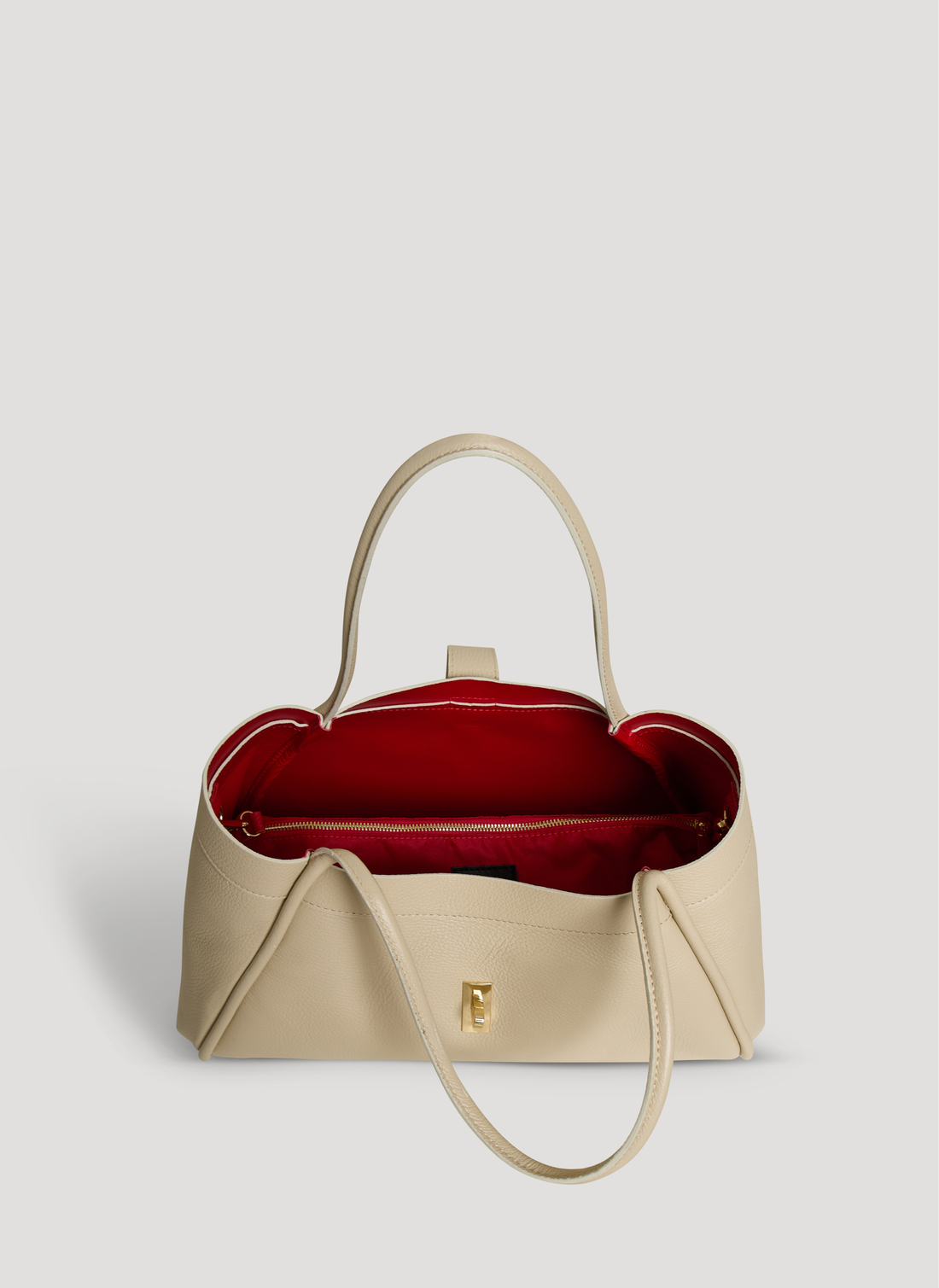 Borsa Mayfair in Pelle Togo Beige - Voemièn