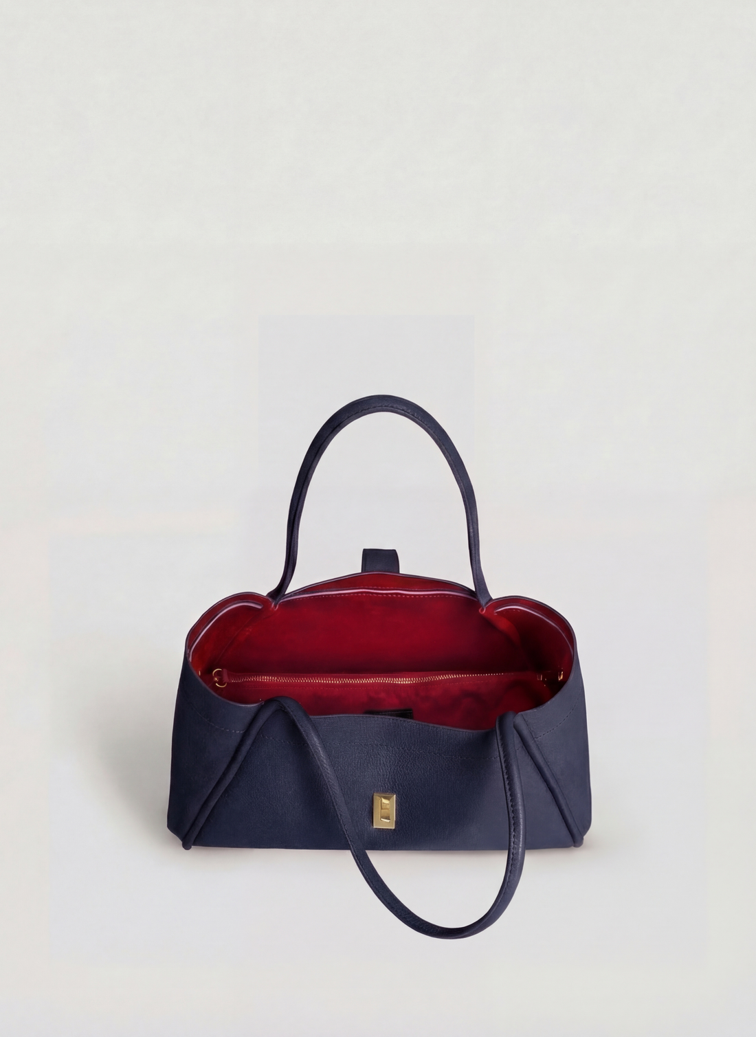 Borsa Mayfair Micro in Pelle Togo Blu Navy - Voemièn