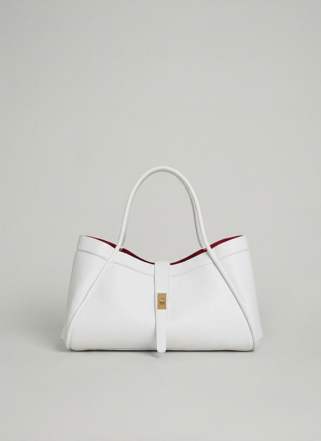 Borsa Mayfair Micro in Pelle Togo Bianca - Voemièn