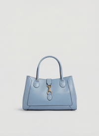 Borsa Chloe Media in pelle spazzolata Denim
