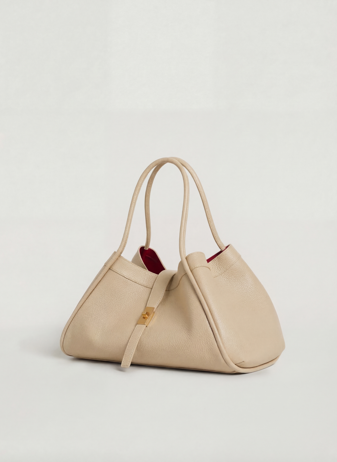 Borsa Mayfair Micro in Pelle Togo Beige - Voemièn