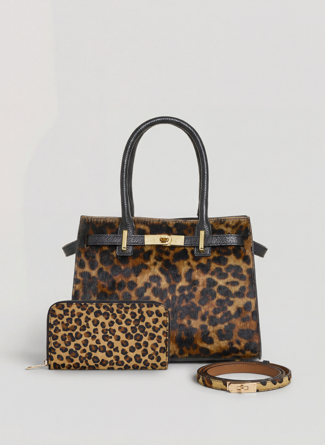 Set Grace Limited edition in pelle Calf hair Leopardato - Voemièn