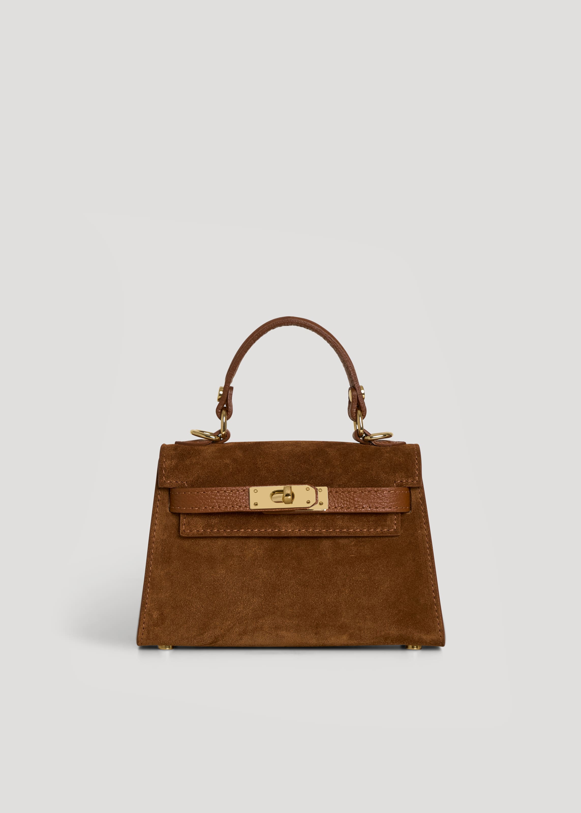 Borsa Victoria in Camoscio e Pelle Cuoio Gift - Voemièn