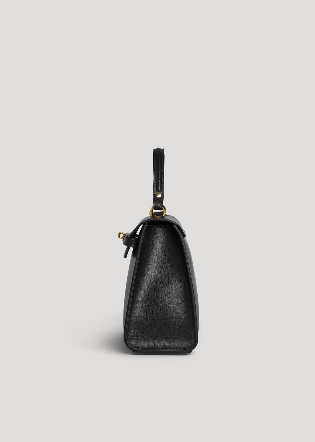 Borsa Zaira in Vera pelle Saffiano Nera