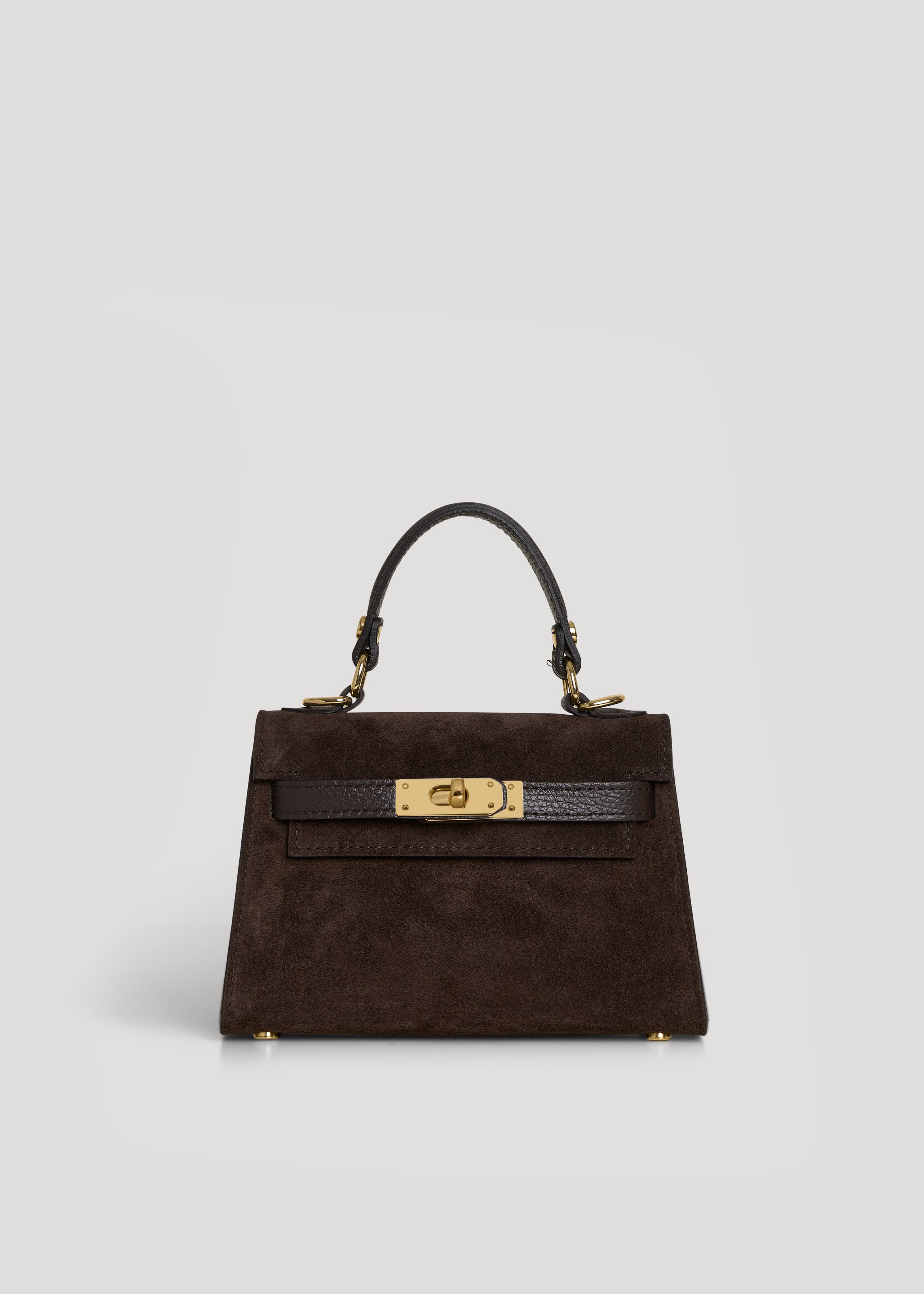 Borsa Victoria in Camoscio e Pelle Testa di Moro